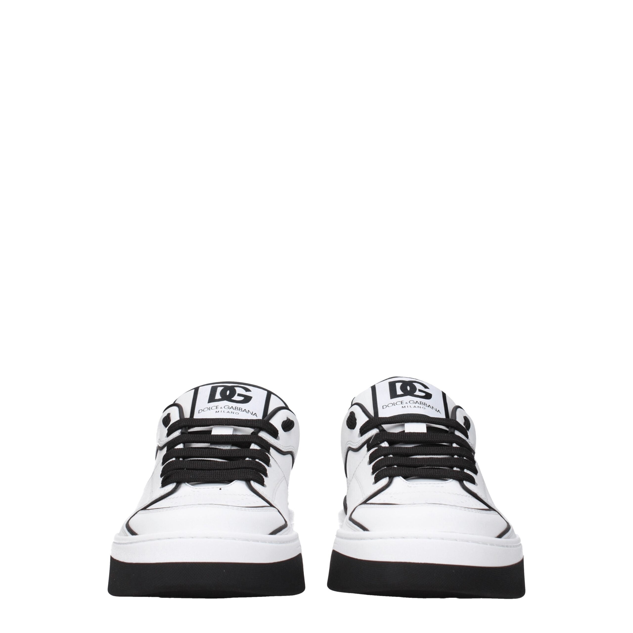 Dolce & Gabbana Weiße Leder-Sneakers