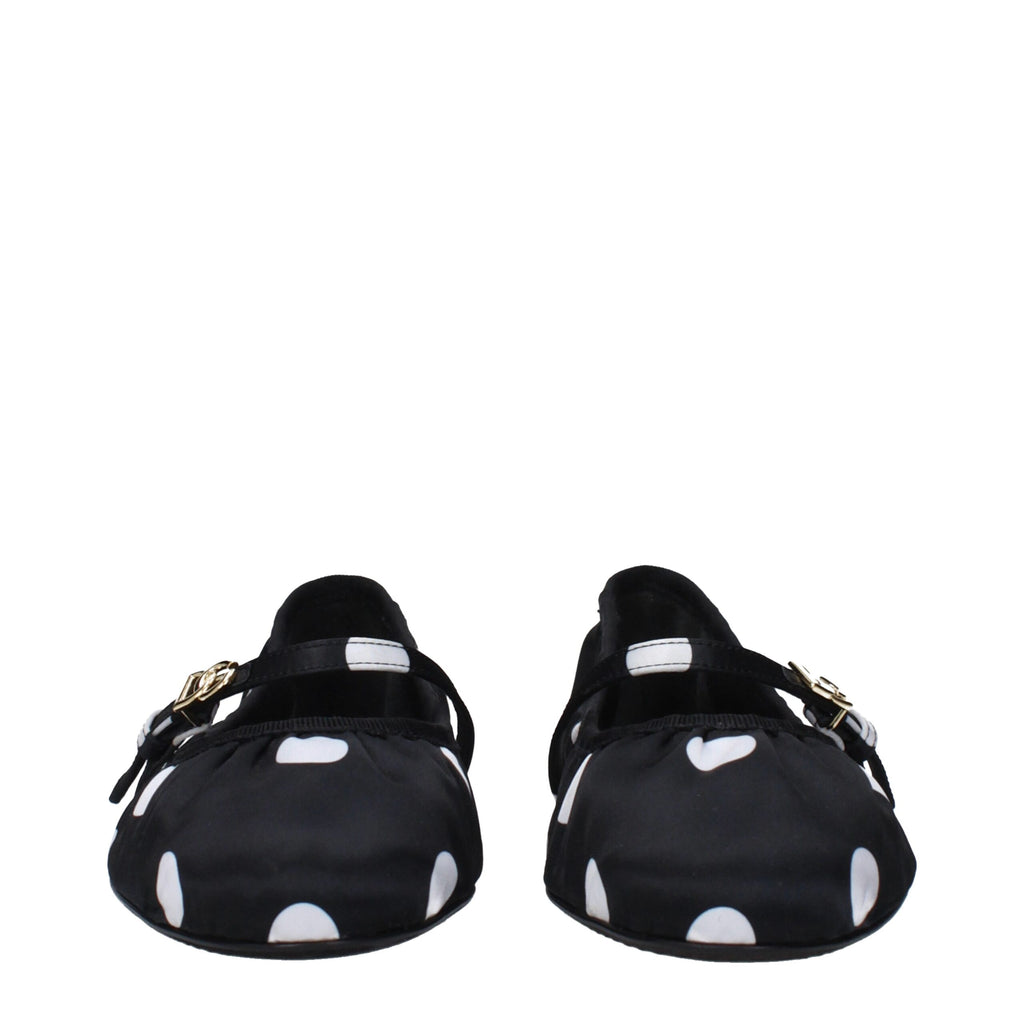 Dolce & Gabbana Schwarze Ballerinas aus Stoff