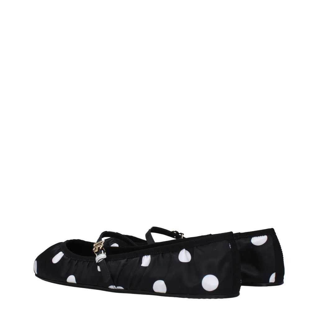 Dolce & Gabbana Schwarze Ballerinas aus Stoff
