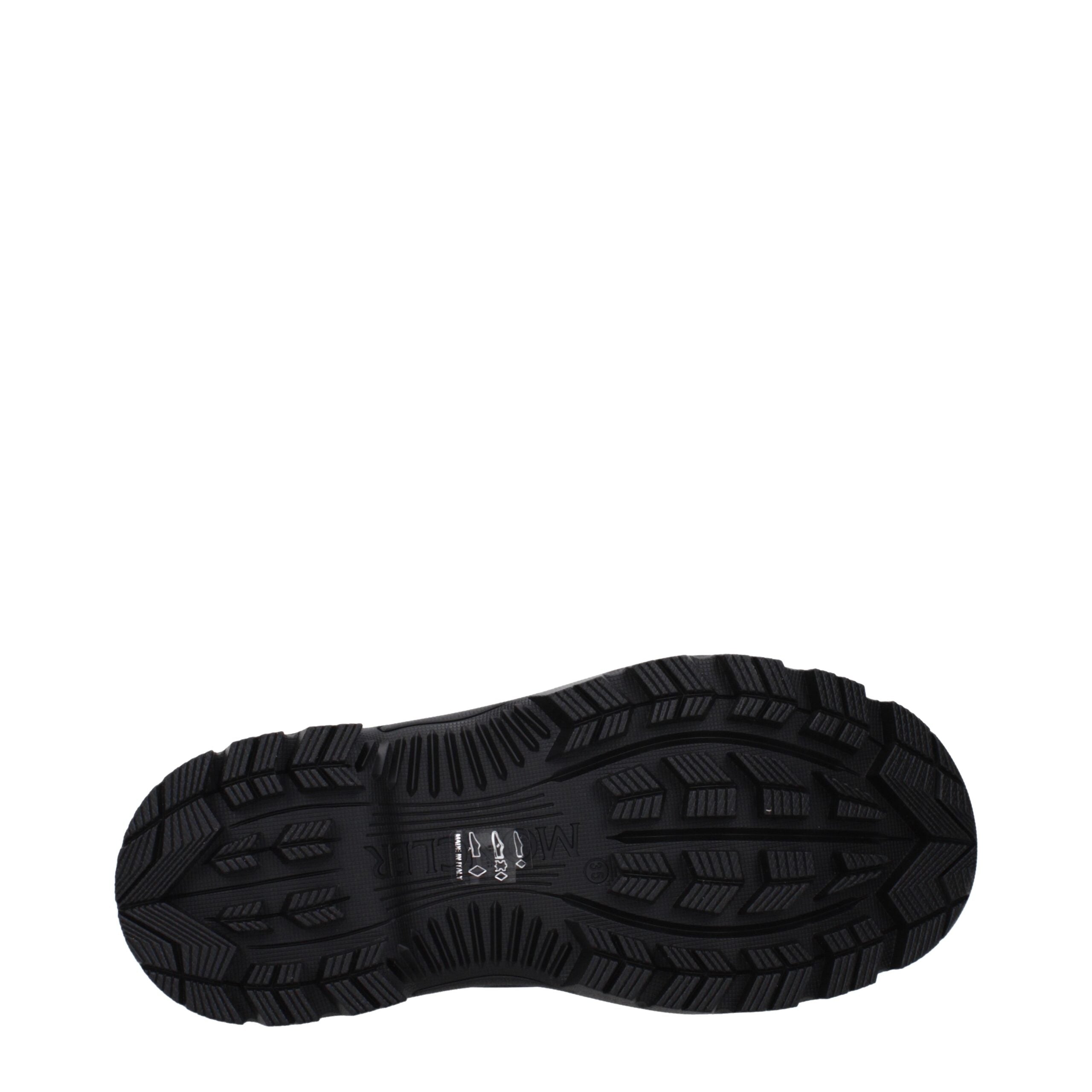 Moncler Schwarze Ankle Boots aus Baumwolle
