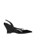 Givenchy Schwarze Keilsandalen aus Leder