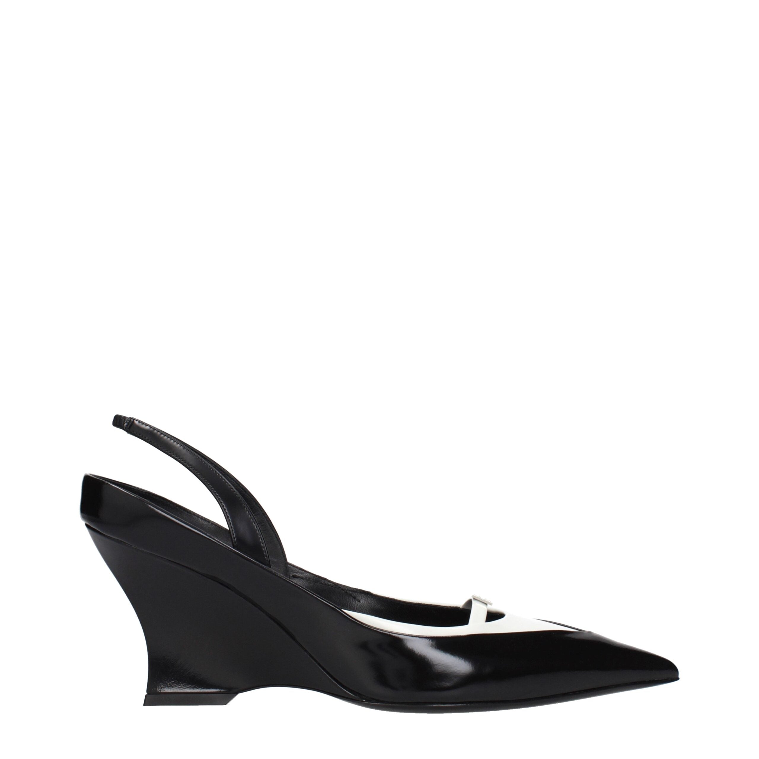 Givenchy Schwarze Keilsandalen aus Leder