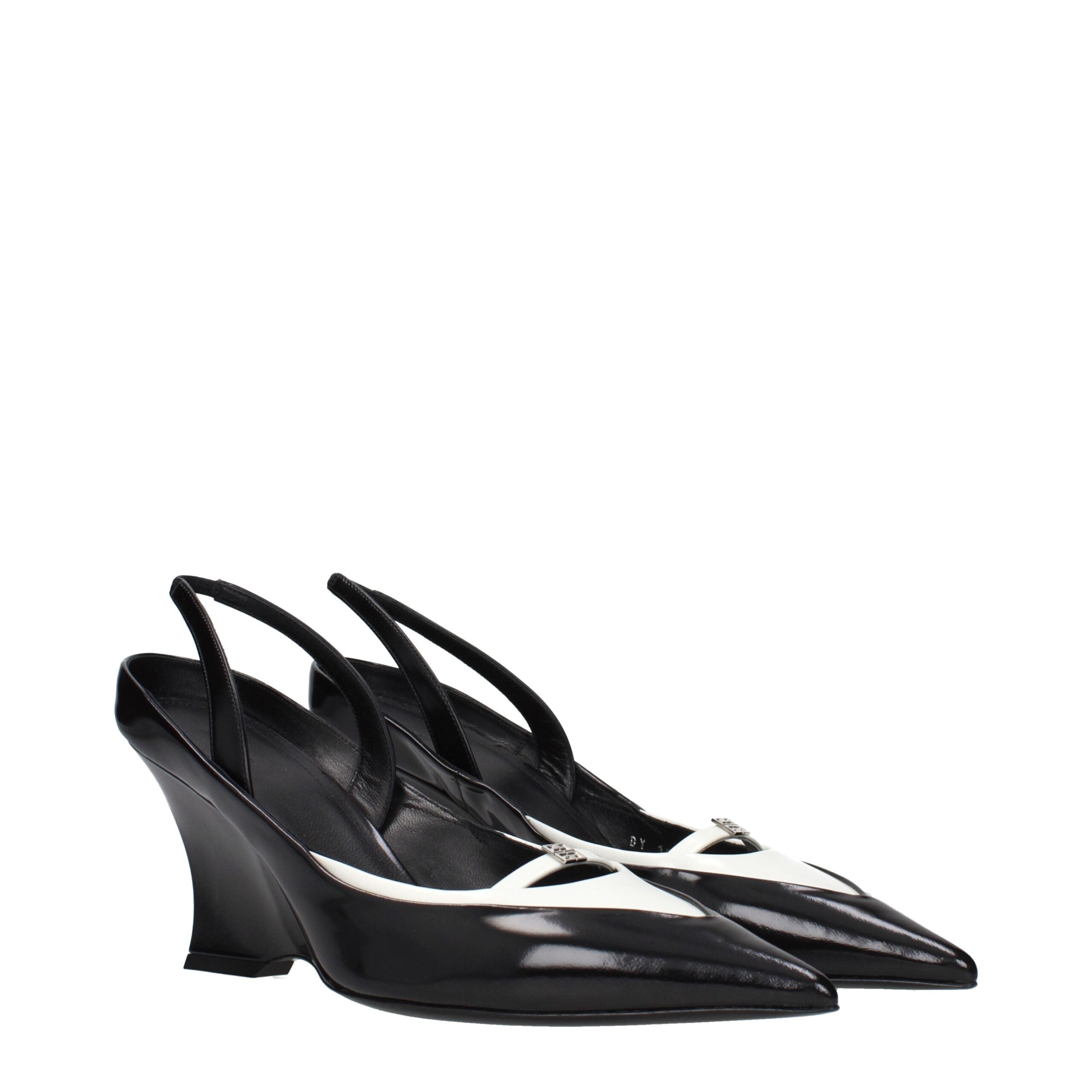 Givenchy Schwarze Keilsandalen aus Leder