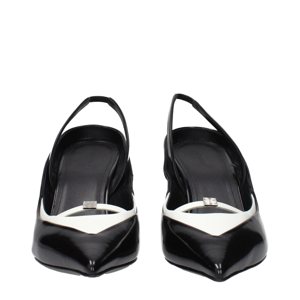 Givenchy Schwarze Keilsandalen aus Leder
