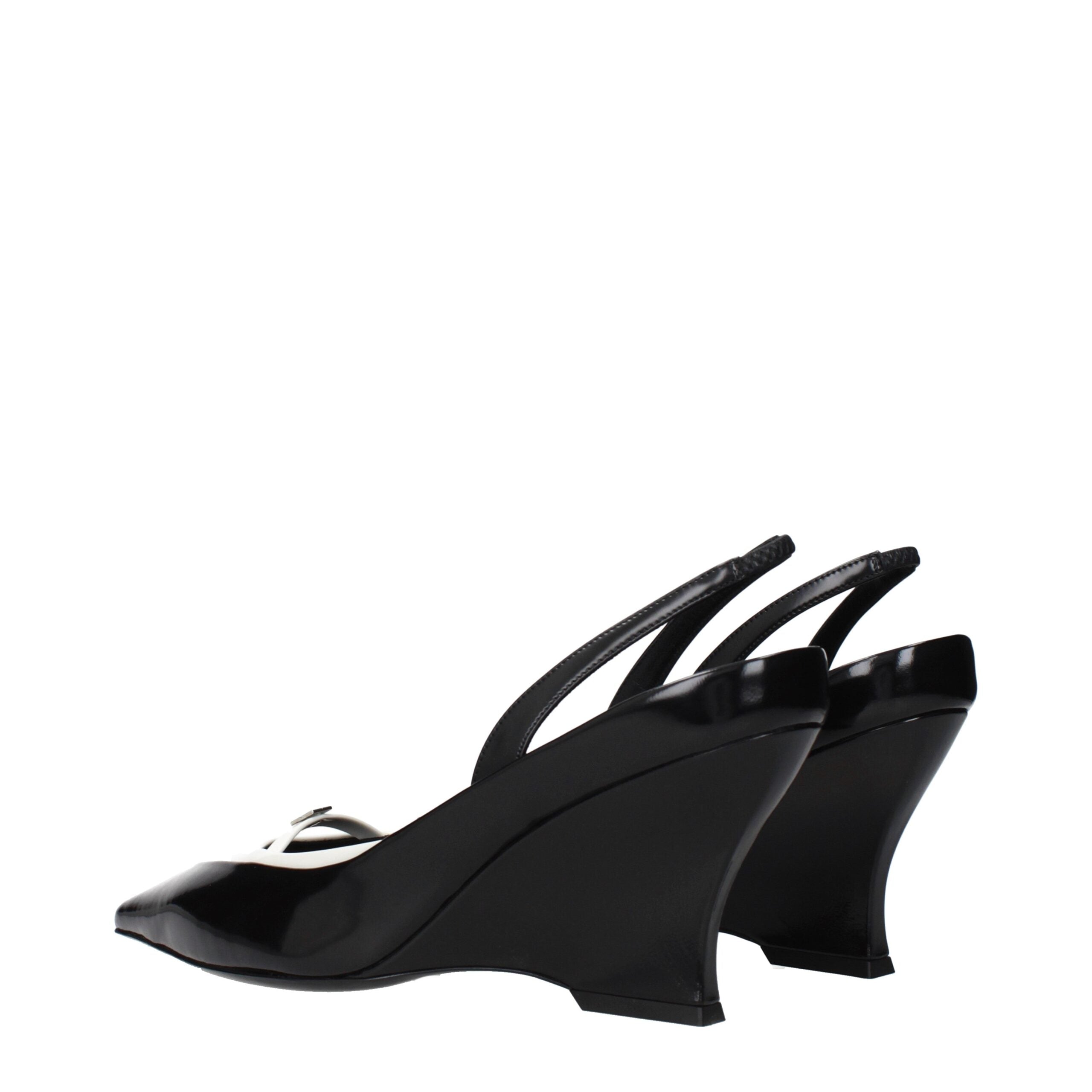 Givenchy Schwarze Keilsandalen aus Leder