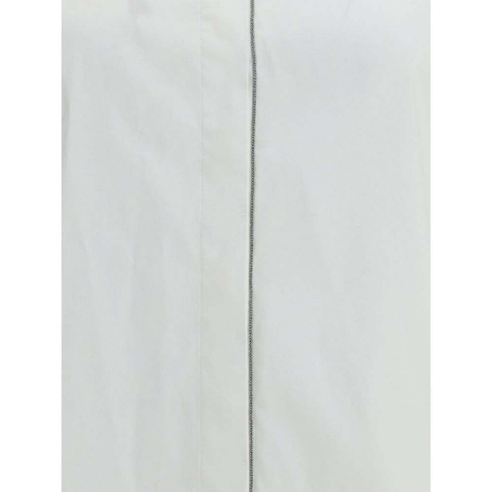 Brunello Cucinelli White Cotton Shirt