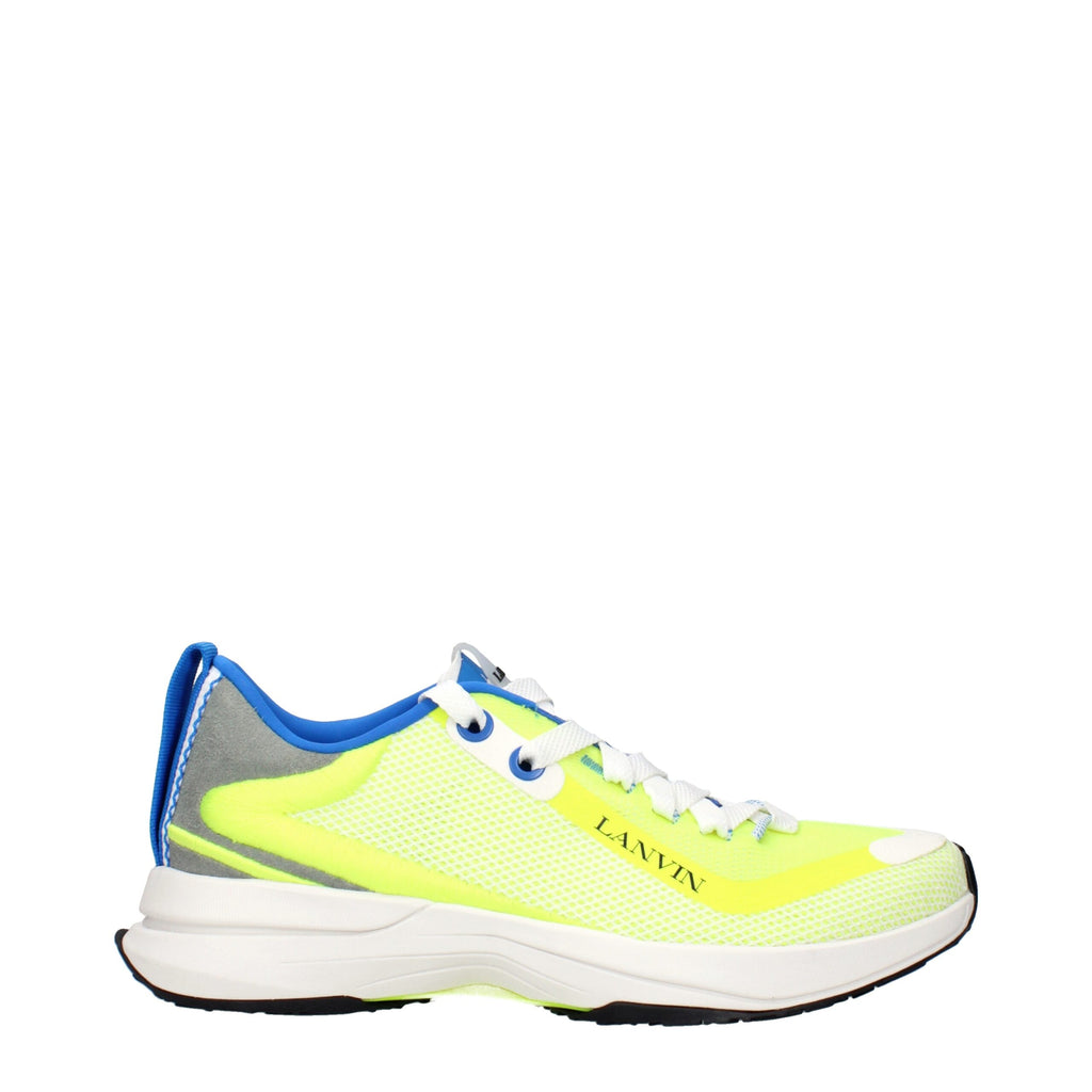 Lanvin Gelbe Stoff-Sneaker