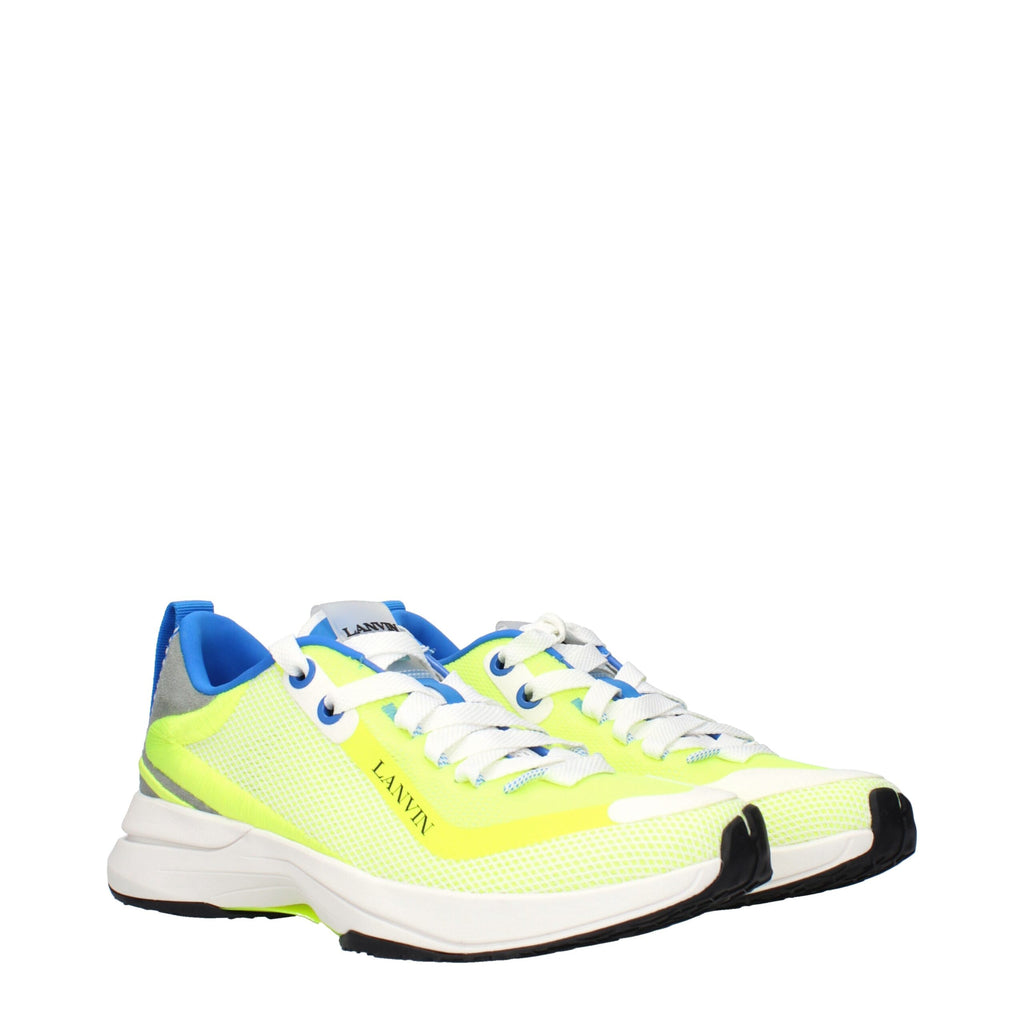 Lanvin Gelbe Stoff-Sneaker