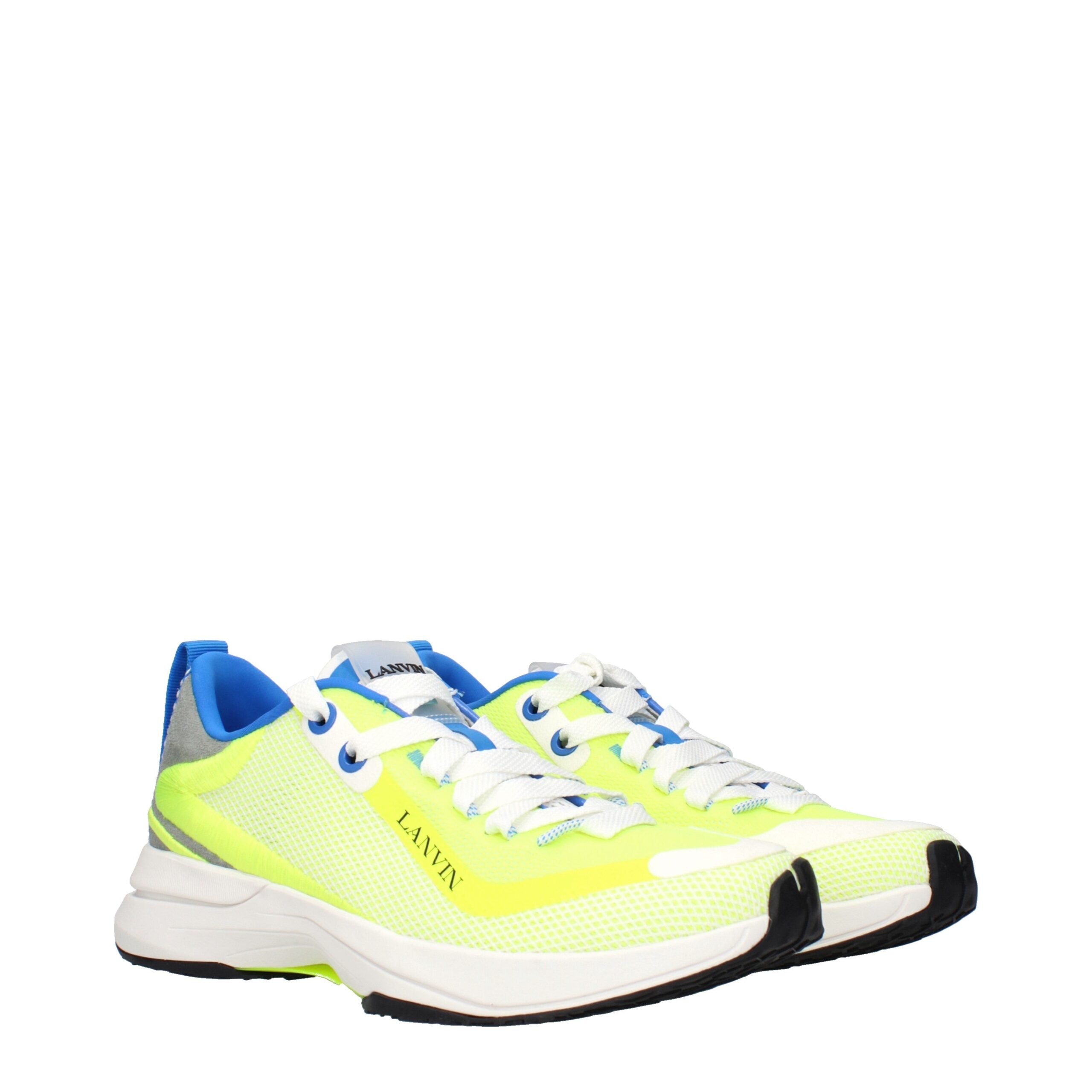 Lanvin Gelbe Stoff-Sneaker