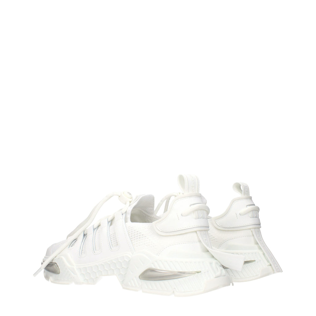 Dolce & Gabbana Weiße Stoff-Sneaker im Athletic-Look