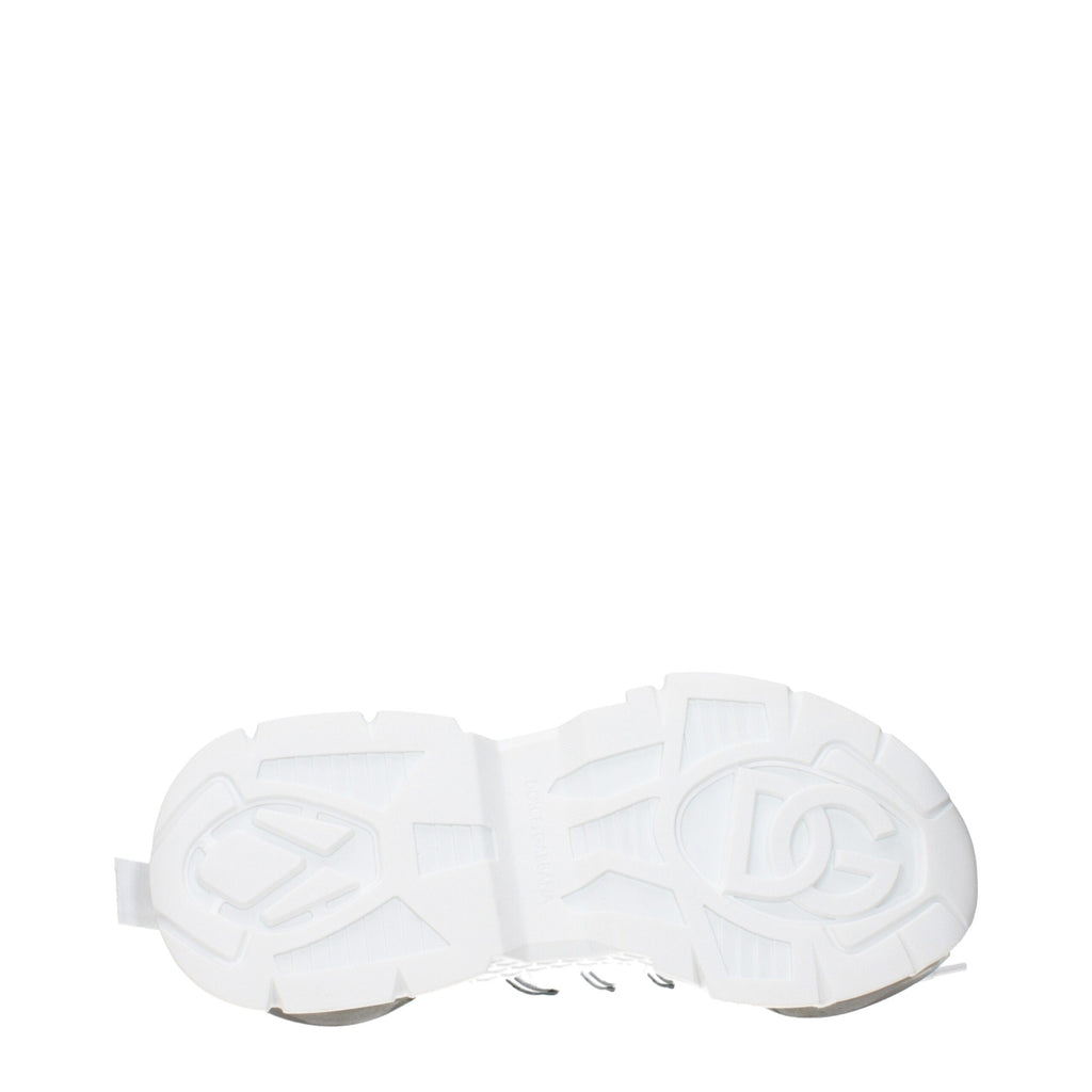 Dolce & Gabbana Weiße Stoff-Sneaker im Athletic-Look