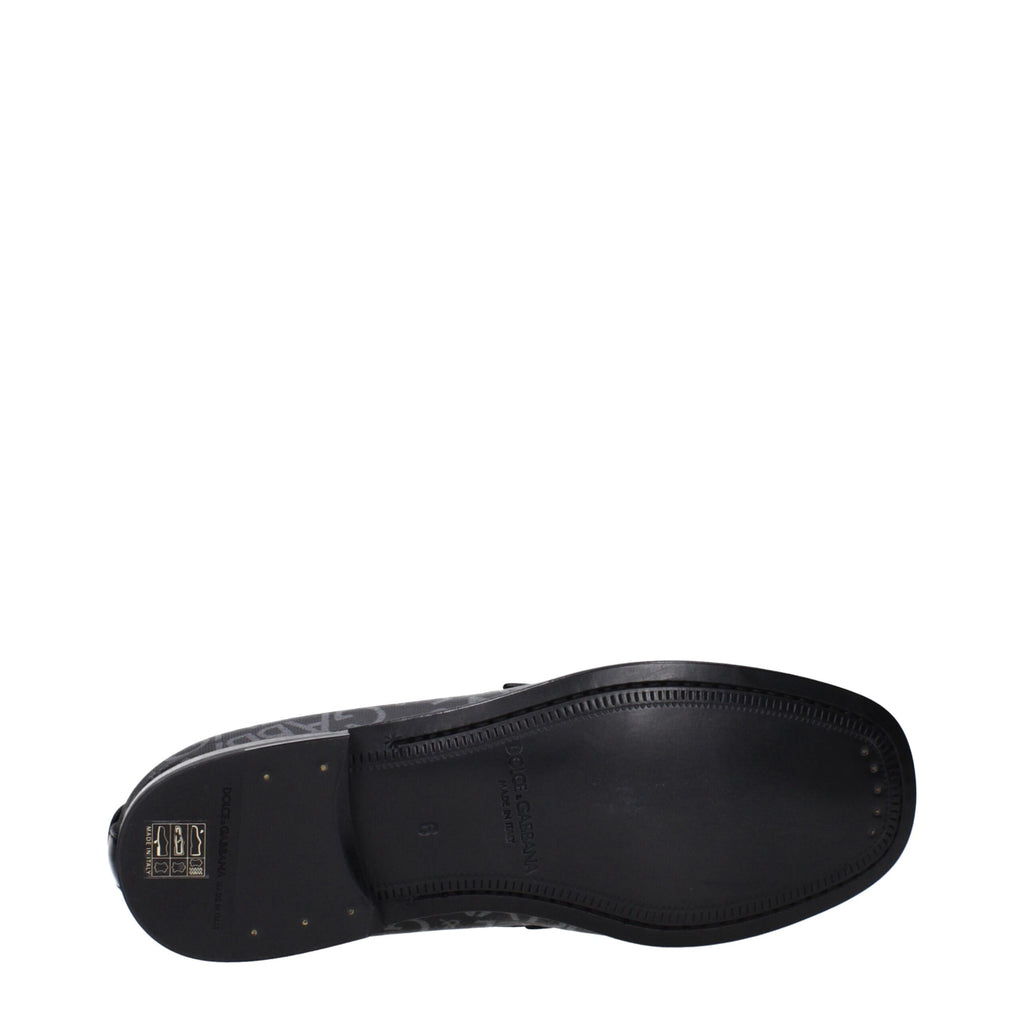 Dolce & Gabbana Schwarze Loafer aus Stoff zum Hineinschlüpfen