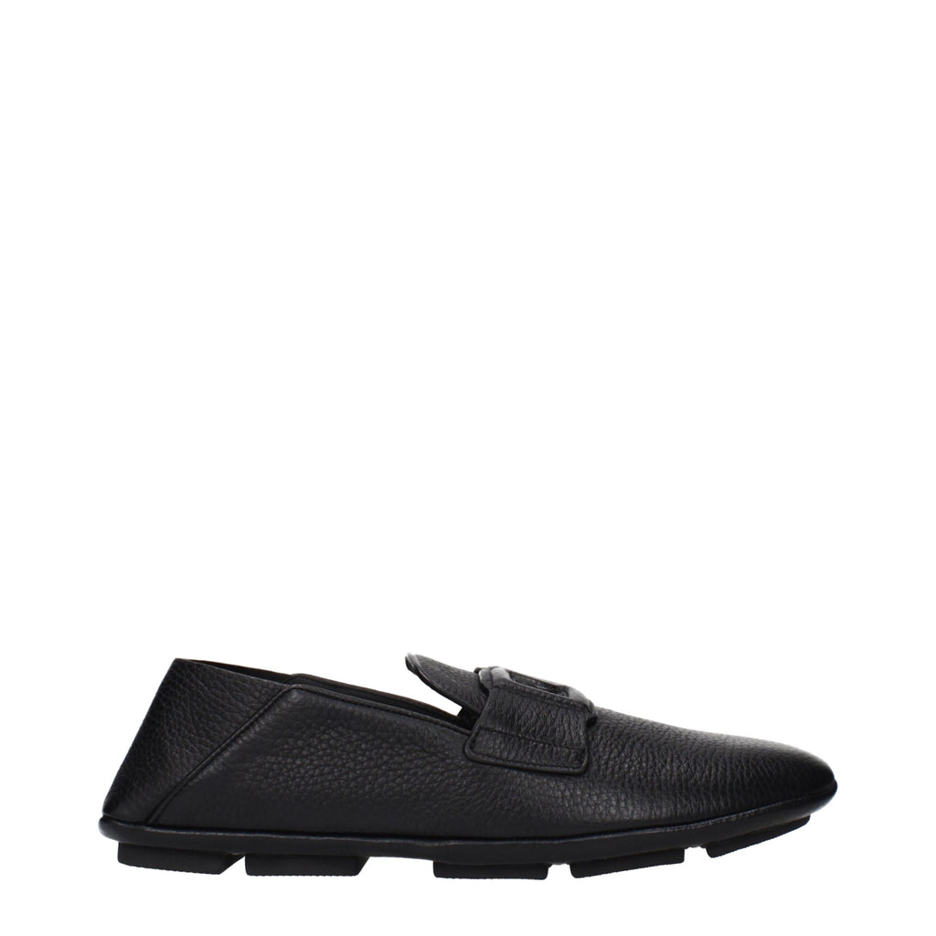 Dolce & Gabbana Schwarze Leder Loafer zum Hineinschlüpfen