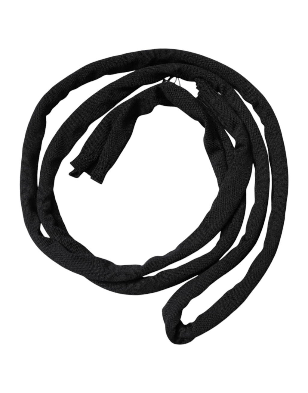 Dolce & Gabbana Black Wool Scarf Knitted Neck Warmer Scarf Men's Scarf