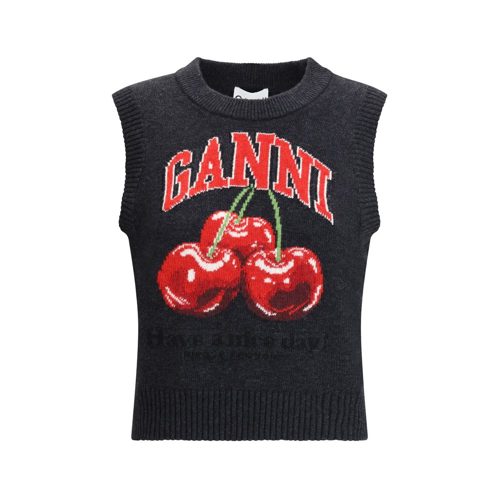 Ganni Black Wool Sweater