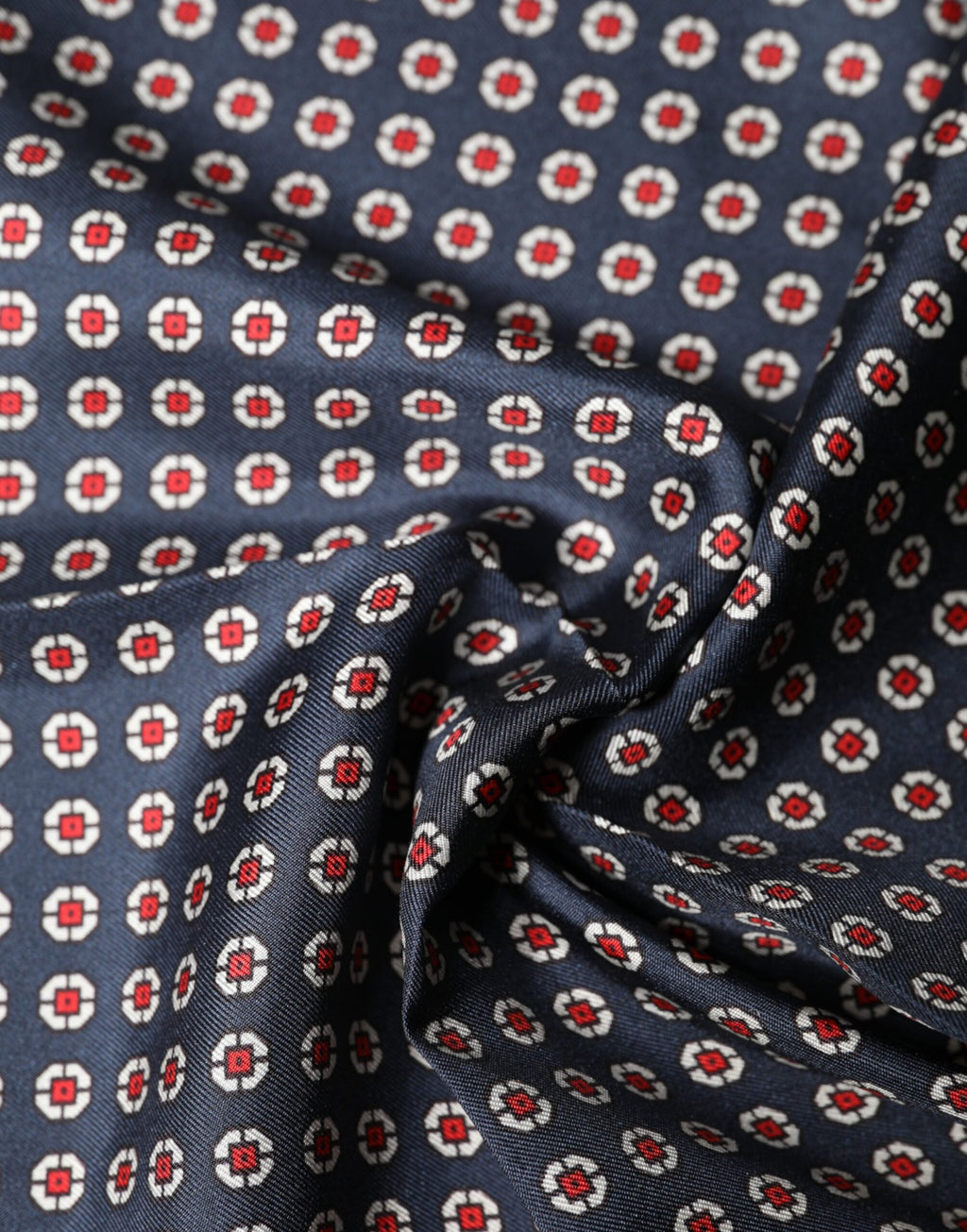 Dolce & Gabbana Blue Patterned Silk Scarf