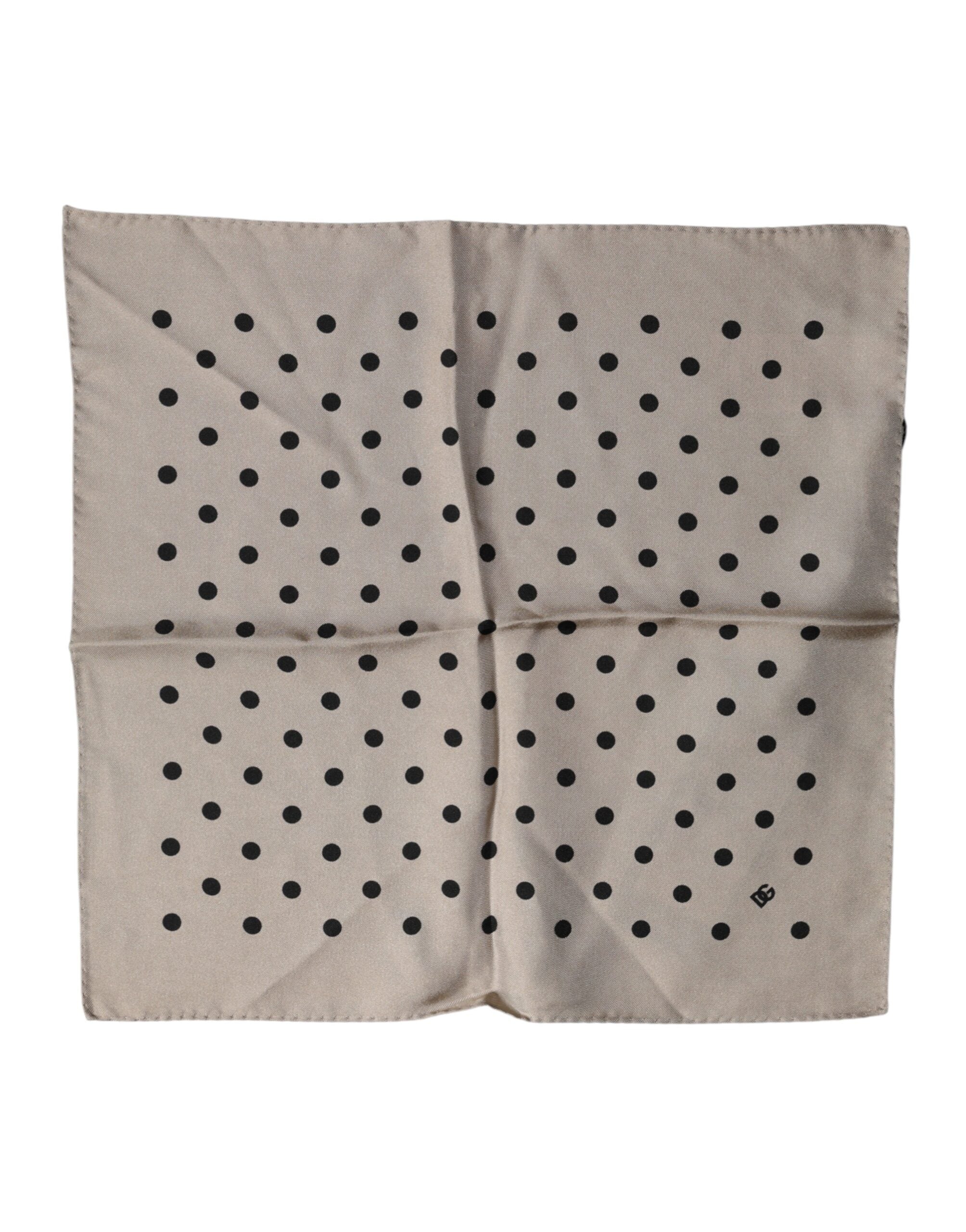 Dolce & Gabbana Braunes Foulard mit Polka-Dot-Muster