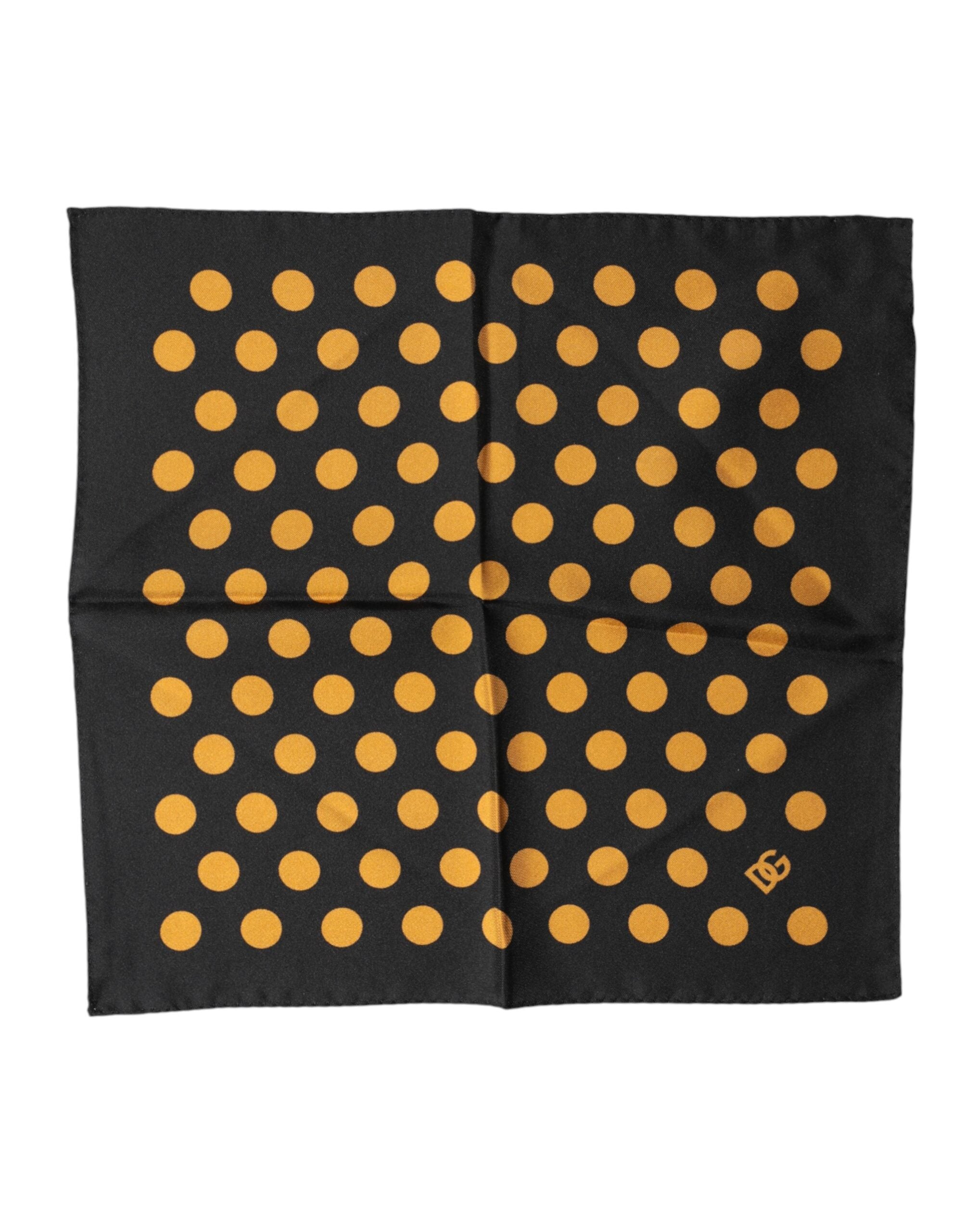 Dolce & Gabbana Black Polka Dot Foulard