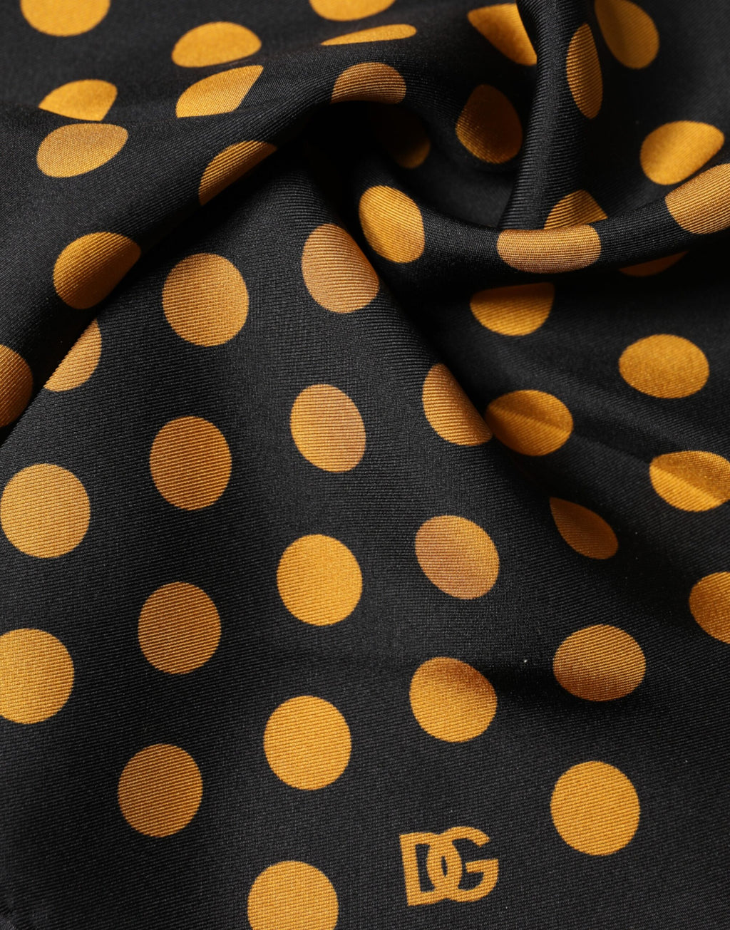 Dolce & Gabbana Schwarzer Foulard mit Tupfenmuster
