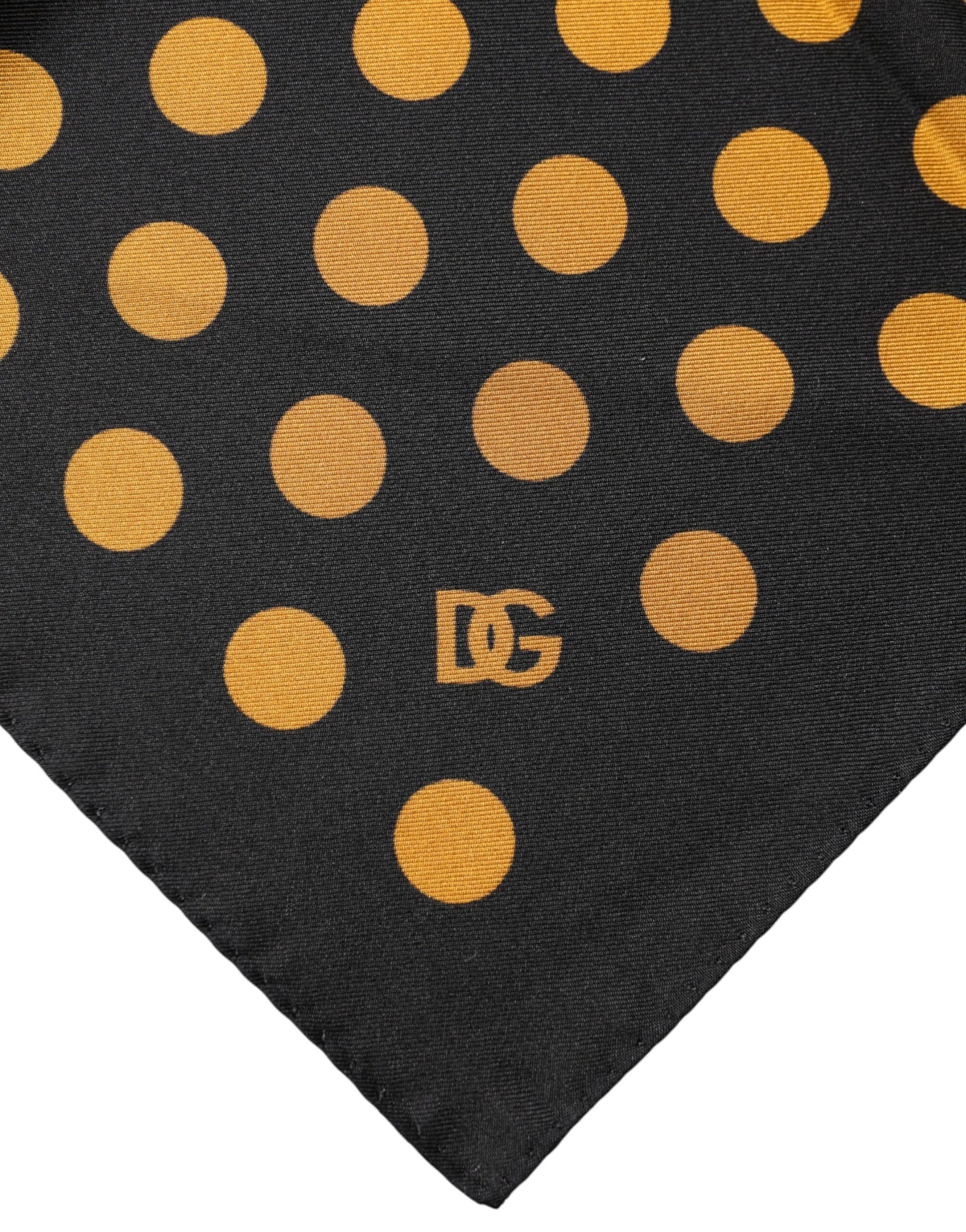 Dolce & Gabbana Schwarzer Foulard mit Tupfenmuster