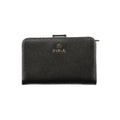 Furla Schwarze Leder Damen Geldbörse