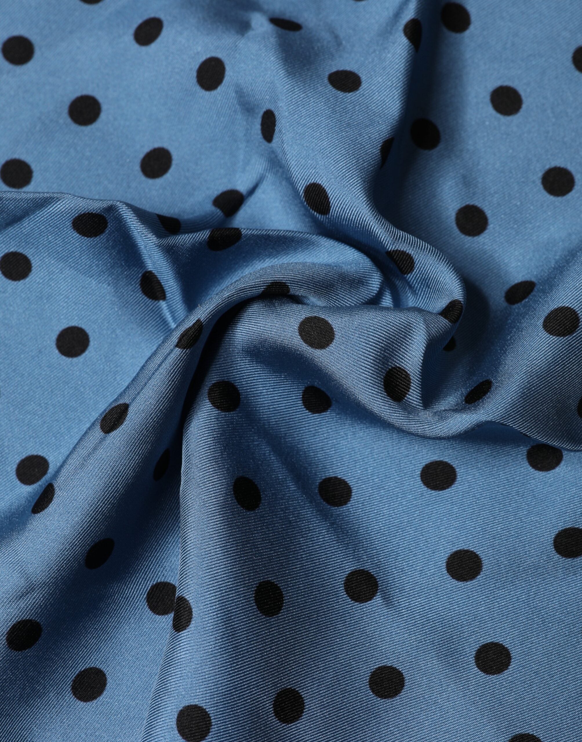 Dolce & Gabbana Blue Polka Dot Foulard