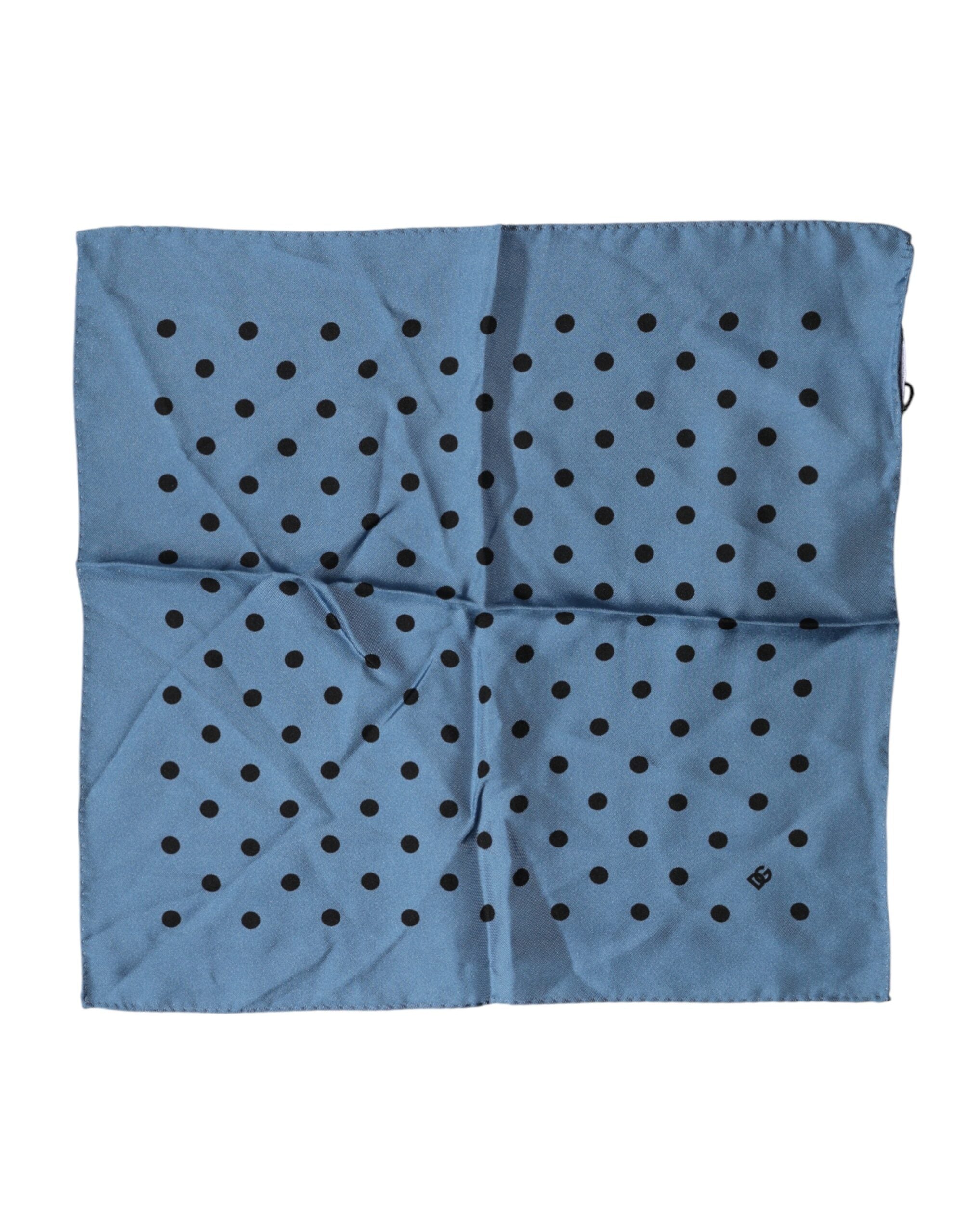 Dolce & Gabbana Blue Polka Dot Foulard
