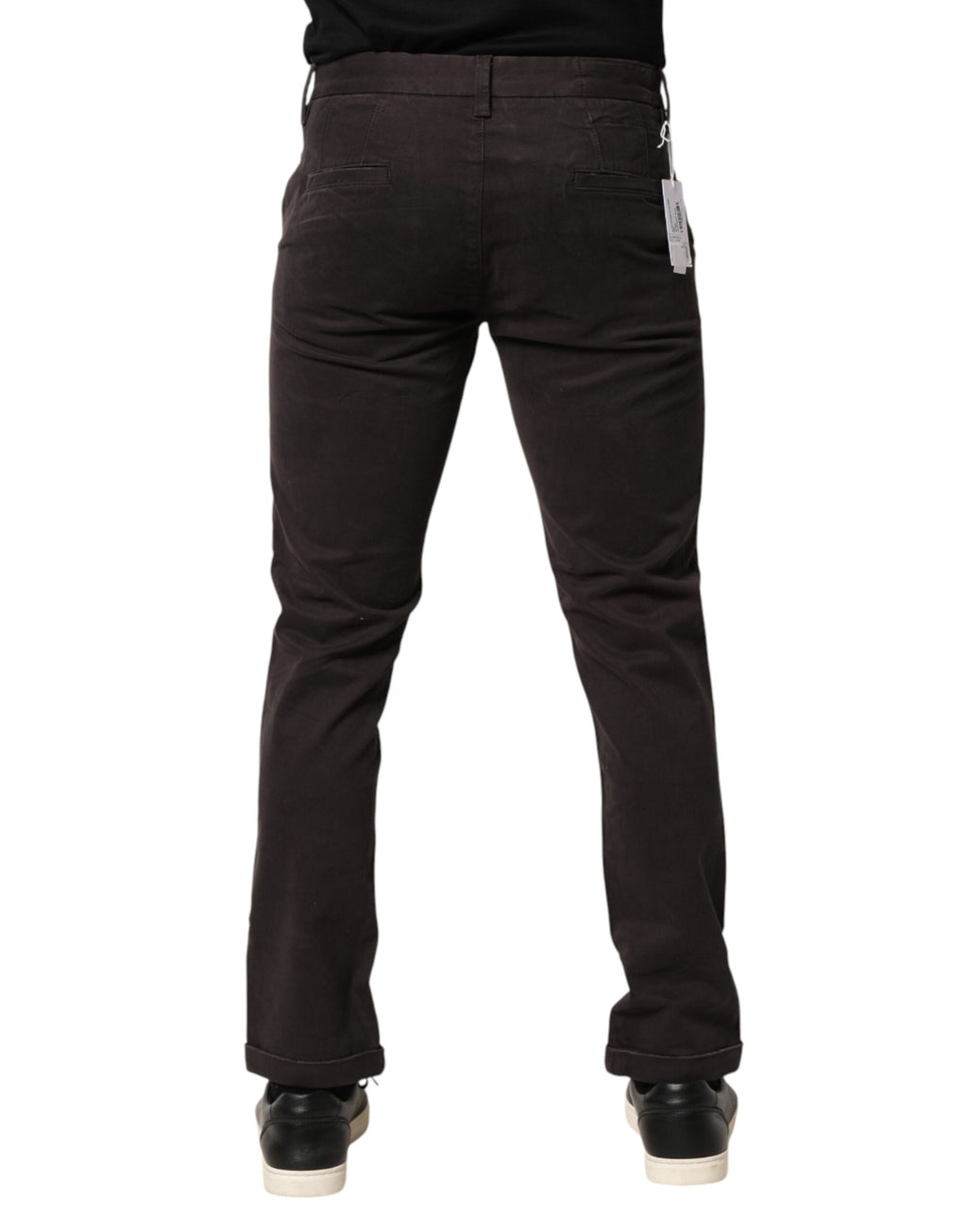 Sun68 Dunkelbraune Baumwoll Stretch Skinny Mid Waist Herren Hose