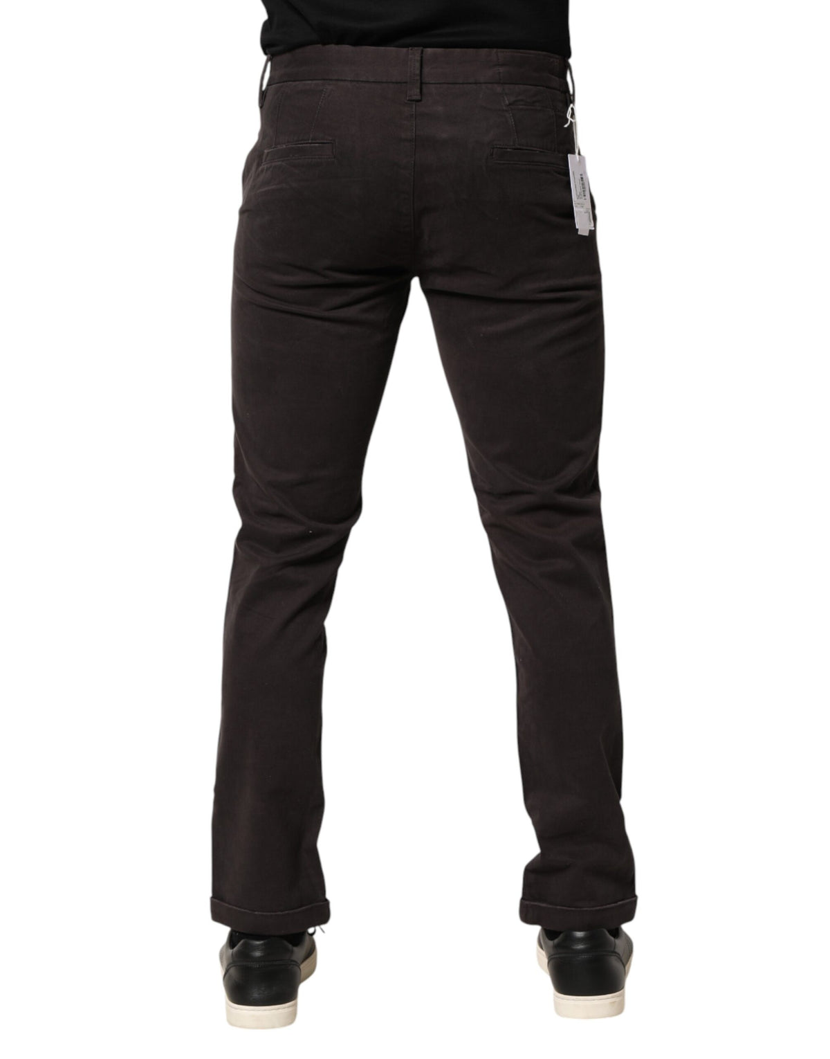 Sun68 Dunkelbraune Baumwoll Stretch Skinny Mid Waist Herren Hose