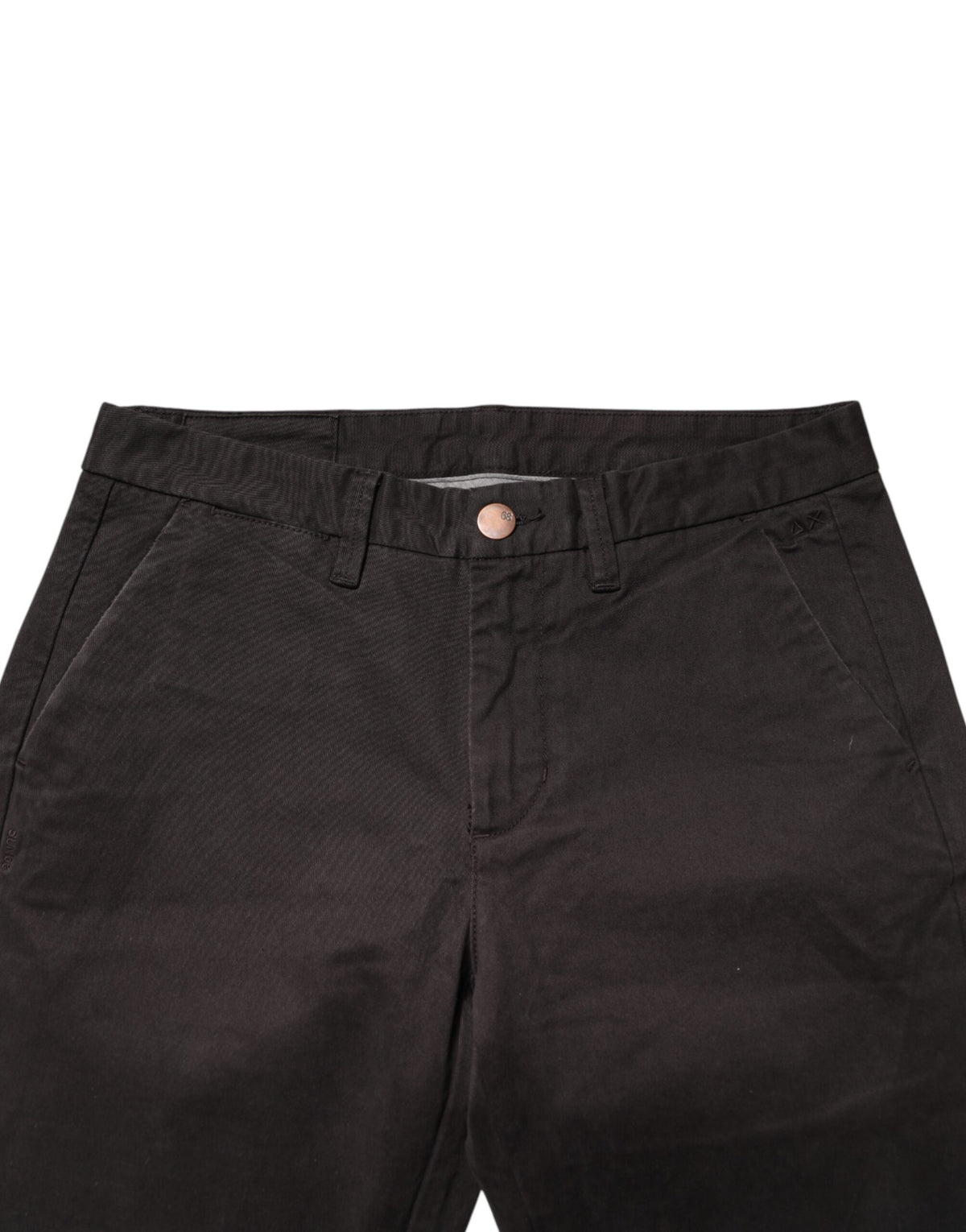 Sun68 Dunkelbraune Baumwoll Stretch Skinny Mid Waist Herren Hose