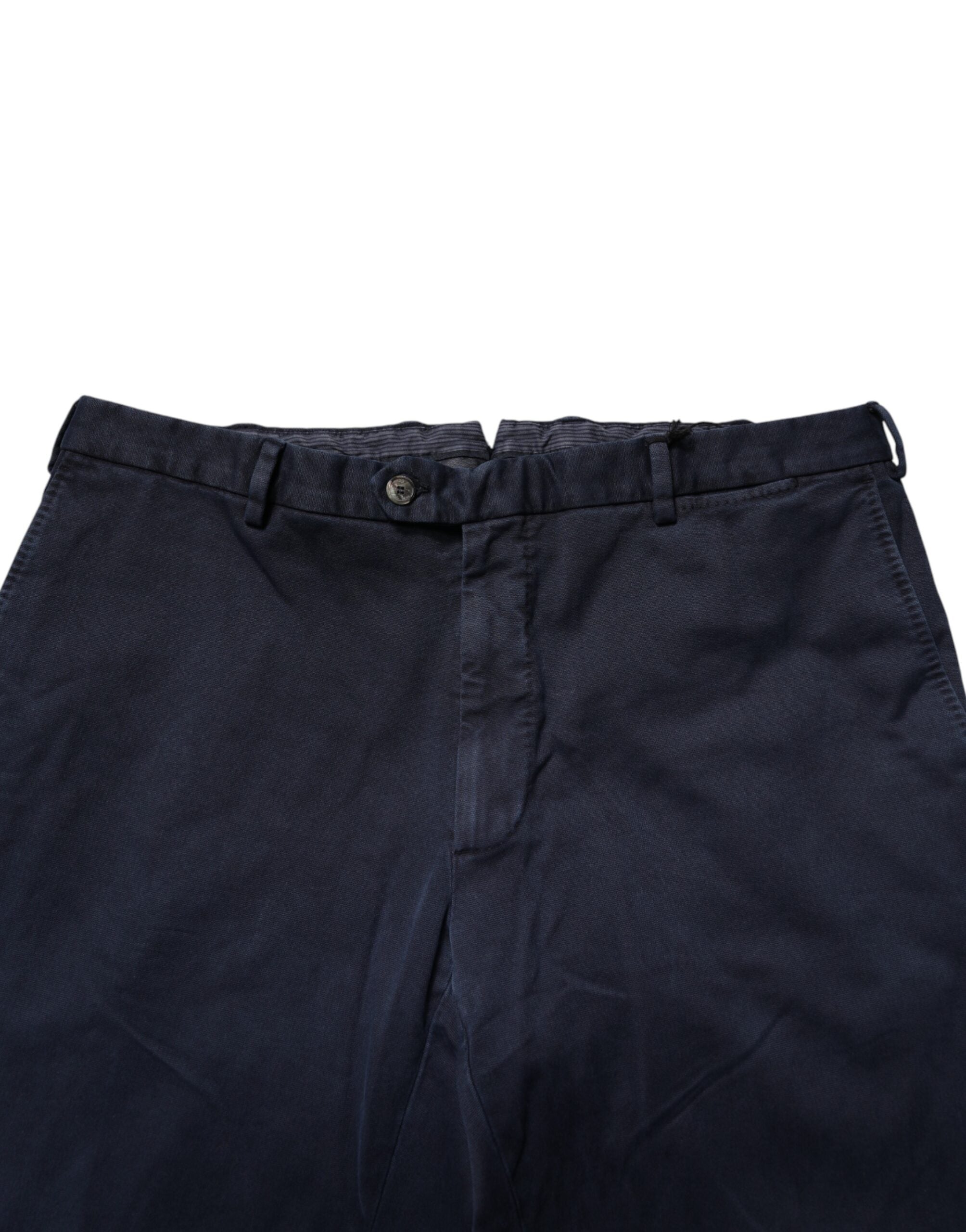 Santaniello Dunkelblaue Chino-Hose in Skinny Fit mit mittlerer Leibhöhe