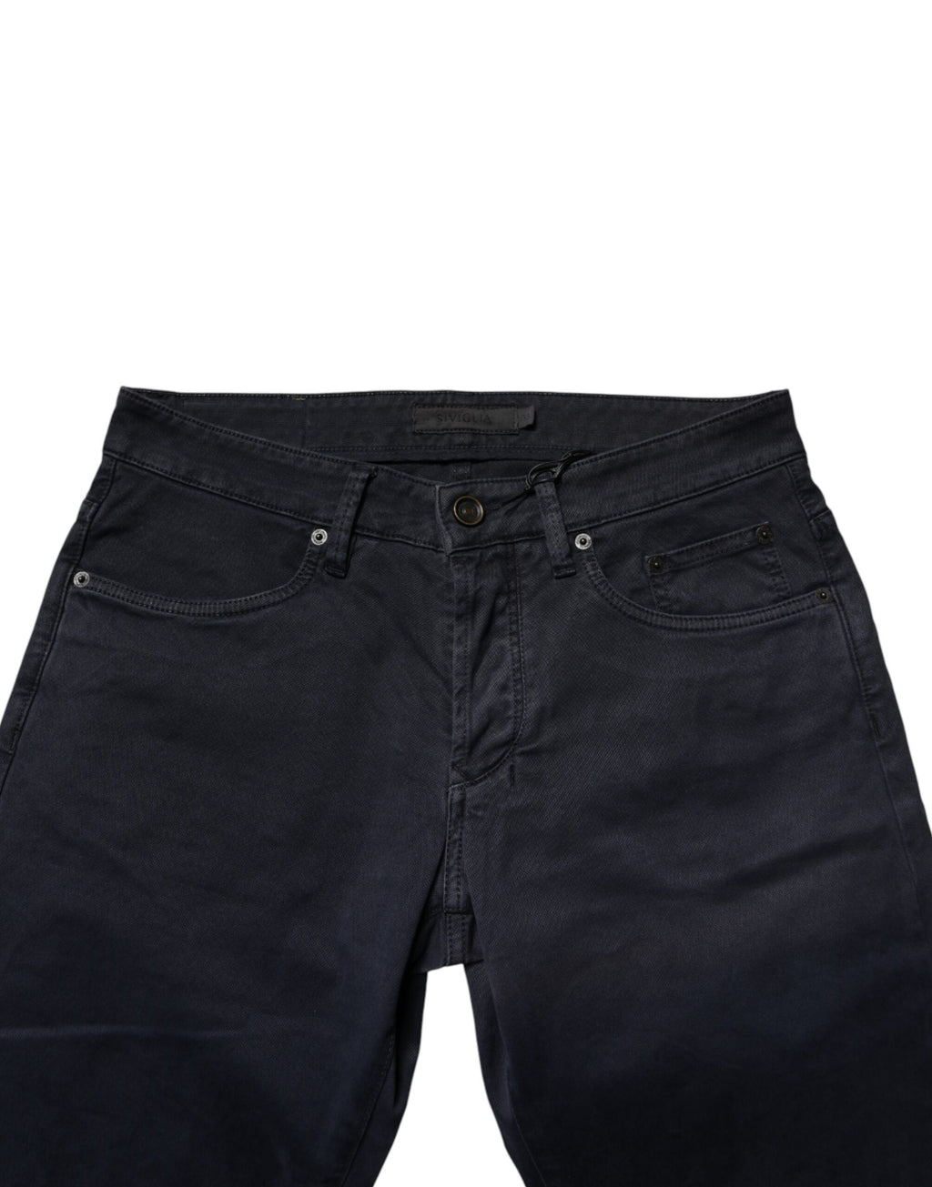 Siviglia Schwarze Skinny Jeans für Herren mit mittlerer Leibhöhe aus Baumwolle