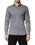 Domenico Tagliente Grey Patterned Long Sleeve Shirt