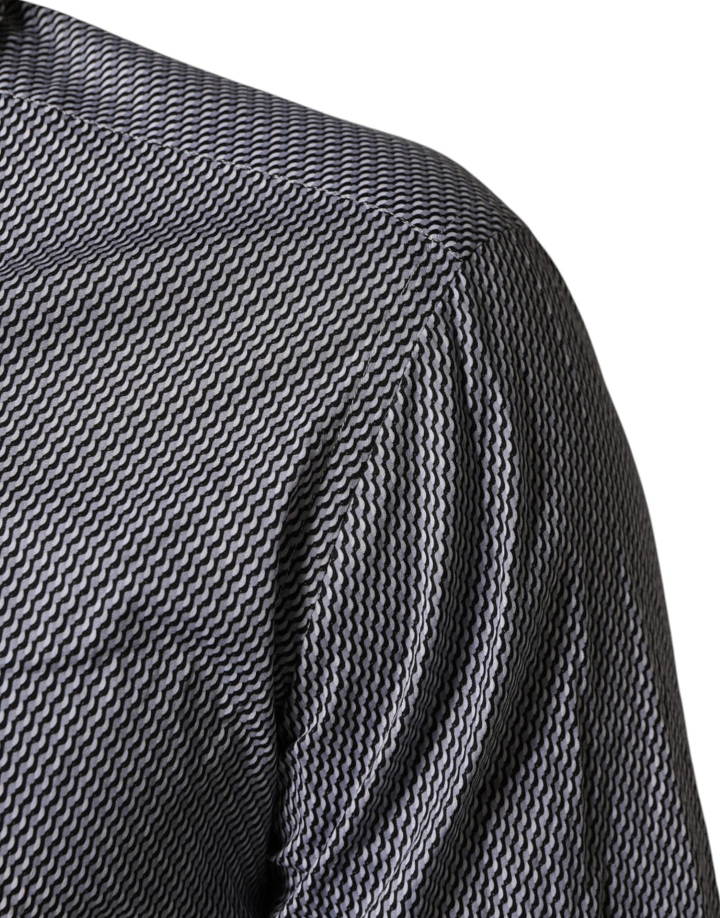 Domenico Tagliente Grey Patterned Long Sleeve Shirt