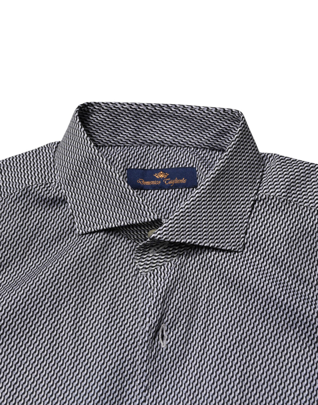 Domenico Tagliente Grey Patterned Long Sleeve Shirt