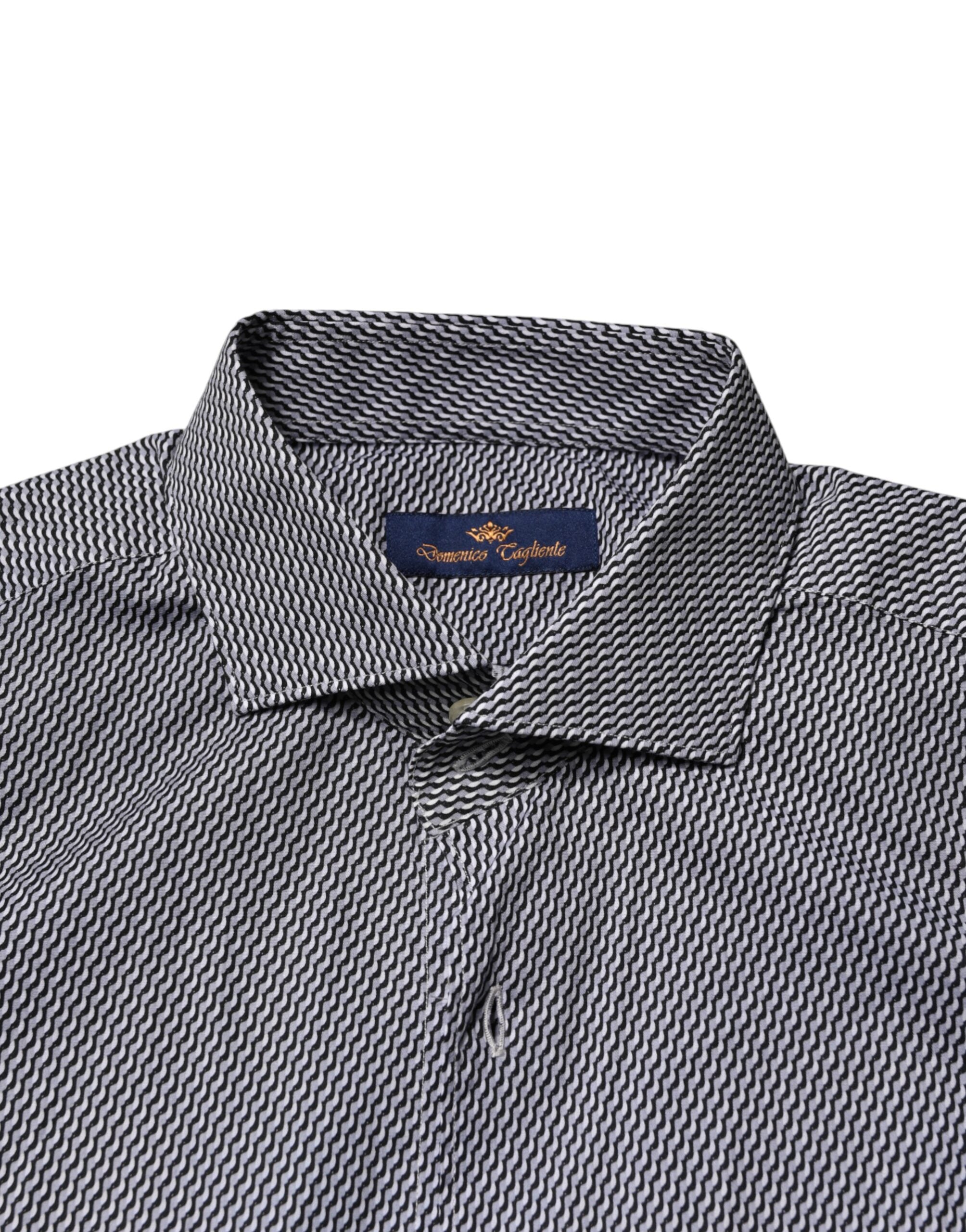 Domenico Tagliente Grey Patterned Long Sleeve Shirt