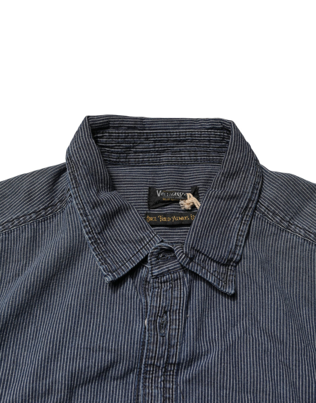 Jack & Jones Herren-Denimhemd mit Knopfleiste, langen Ärmeln, in Blau und Weiß