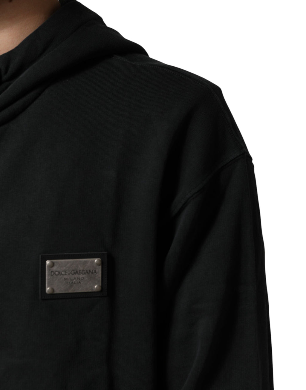 Dolce & Gabbana Schwarzer Kapuzenpullover mit durchgehendem Reißverschluss für Herren