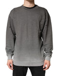 Dolce & Gabbana Grauer Baumwoll-Rundhals-Pullover für Herren