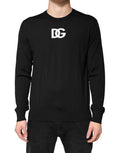 Dolce & Gabbana Schwarzer Woll-Rundhals-Pullover für Herren