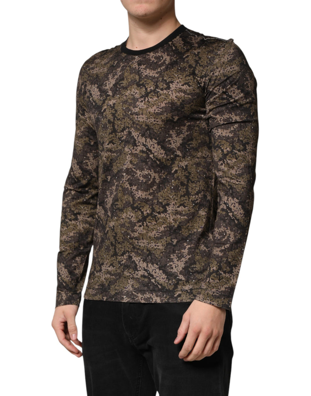 Dolce & Gabbana Multicolor Camouflage Long-sleeved T-shirt
