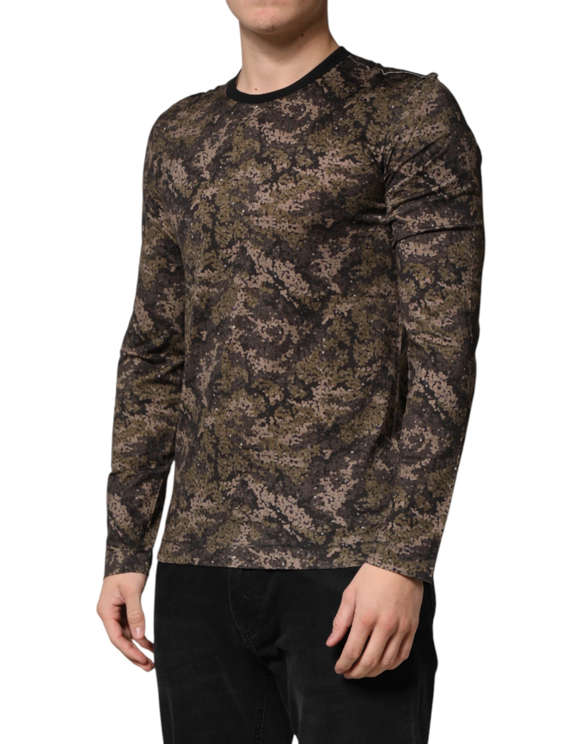 Dolce & Gabbana Multicolor Camouflage Long-sleeved T-shirt