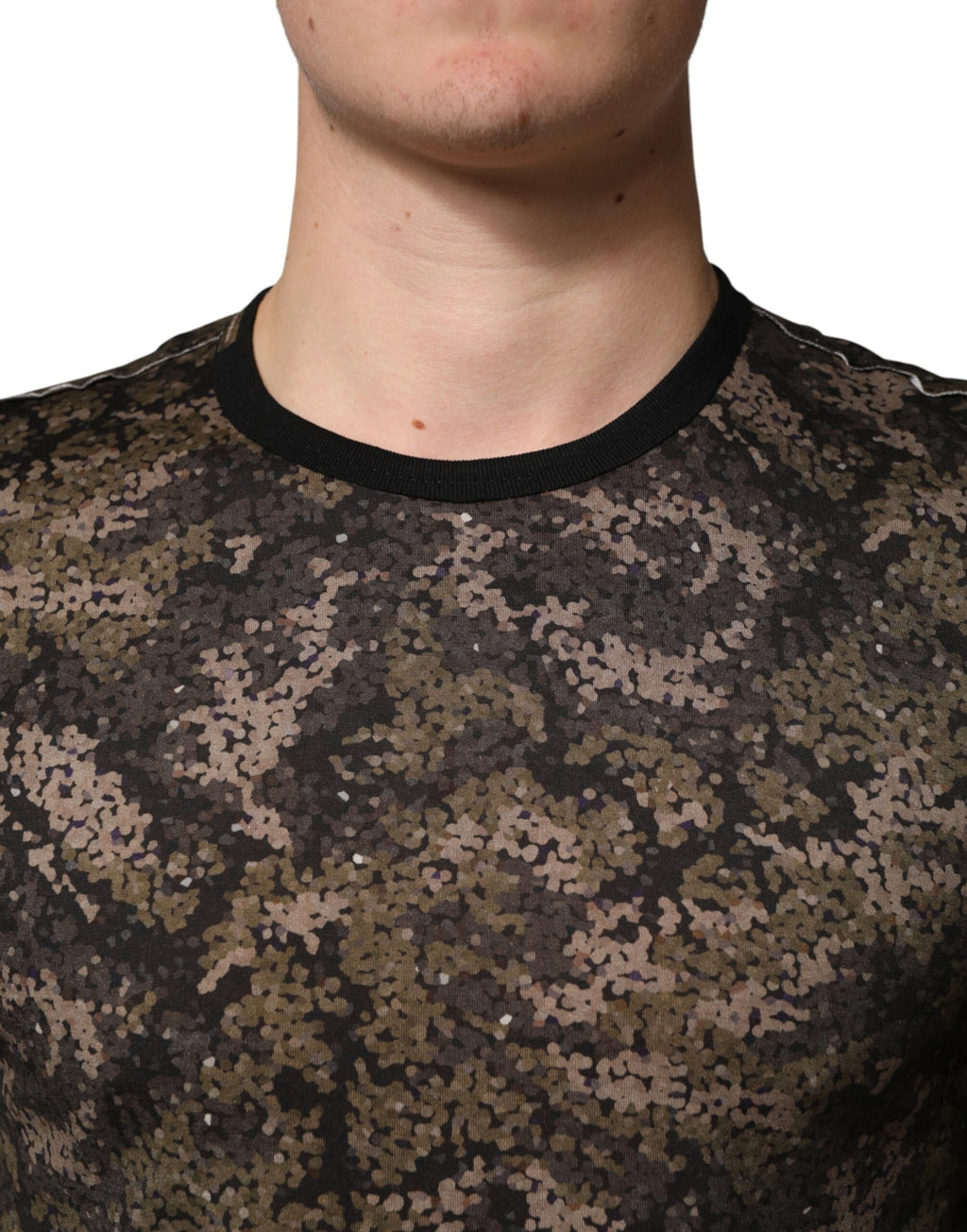 Dolce & Gabbana Multicolor Camouflage Long-sleeved T-shirt