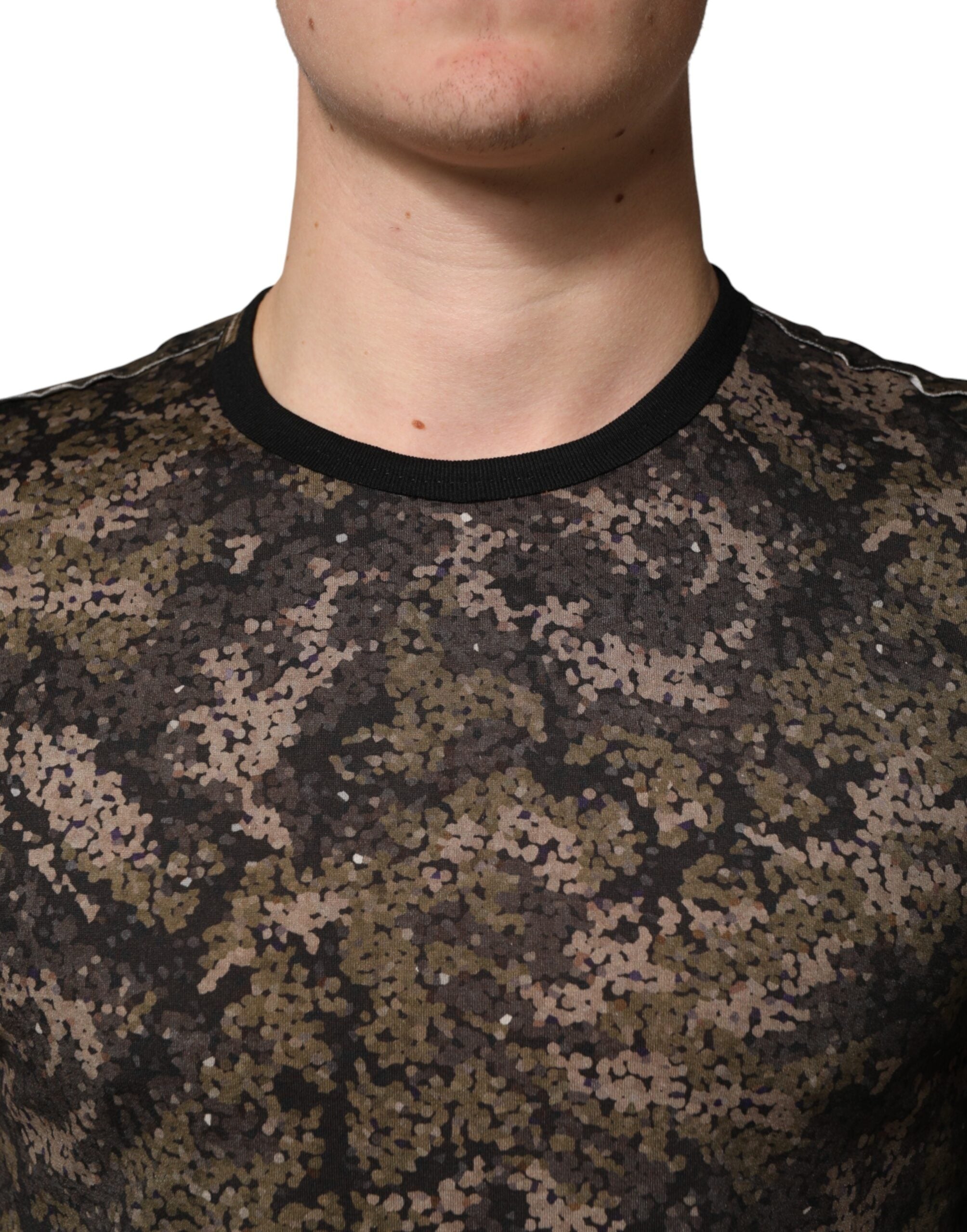 Dolce & Gabbana Multicolor Camouflage Long-sleeved T-shirt