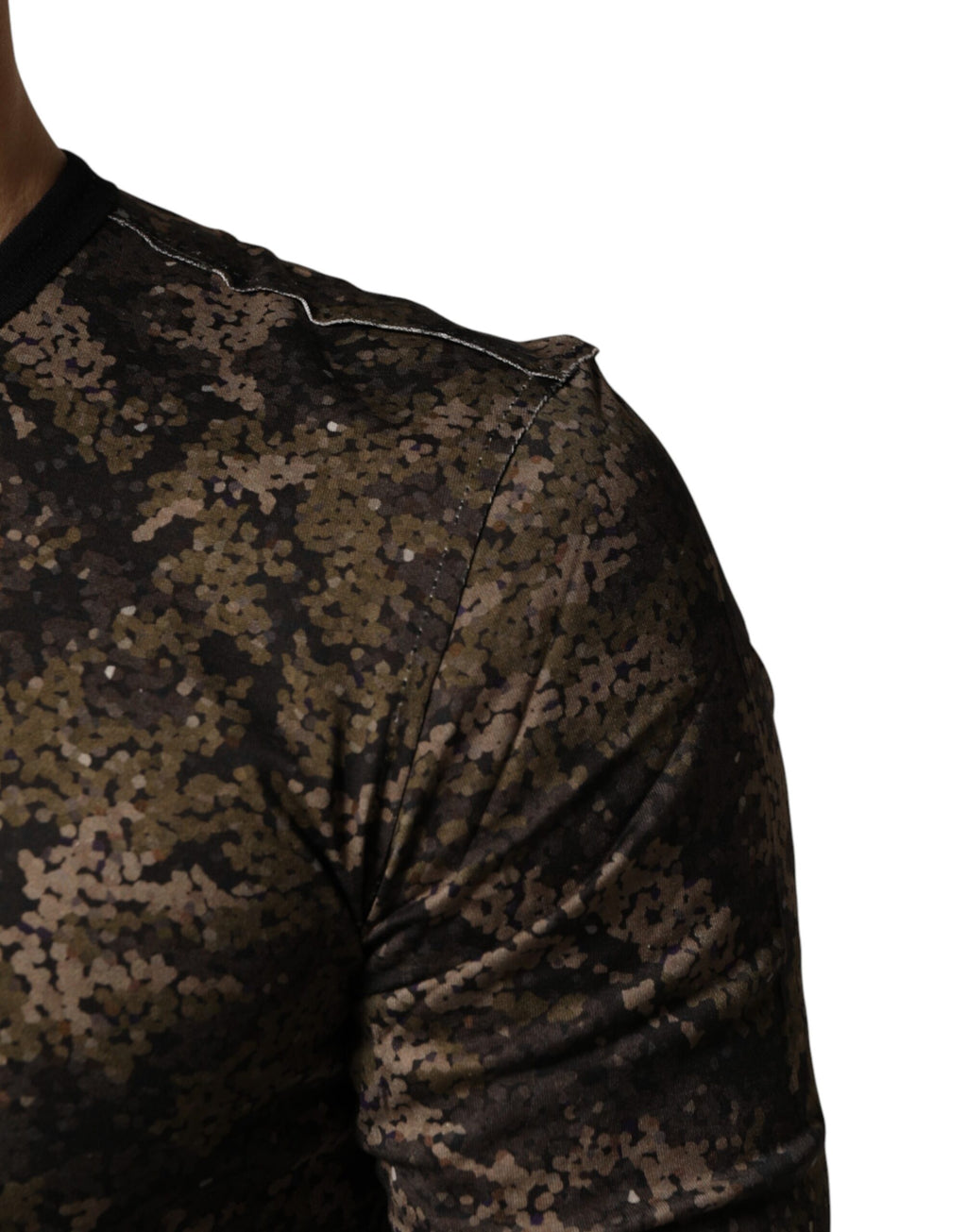 Dolce & Gabbana Multicolor Camouflage Long-sleeved T-shirt