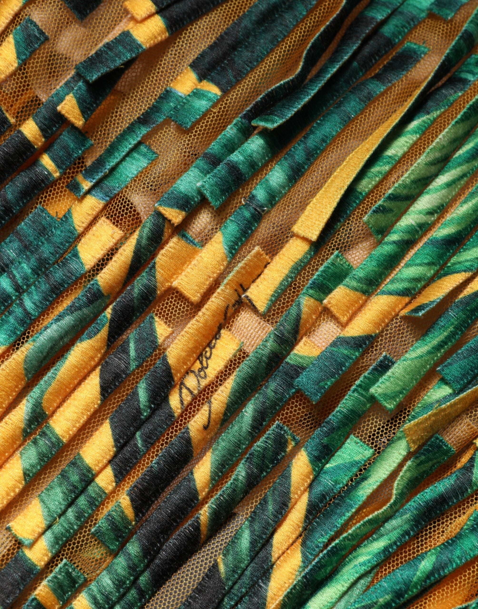 Dolce & Gabbana Tropical Print Fringed Maxi Dress in Multicolor