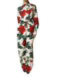 Dolce & Gabbana Jumpsuit-Kleid aus Baumwolle mit weißem Blumenprint