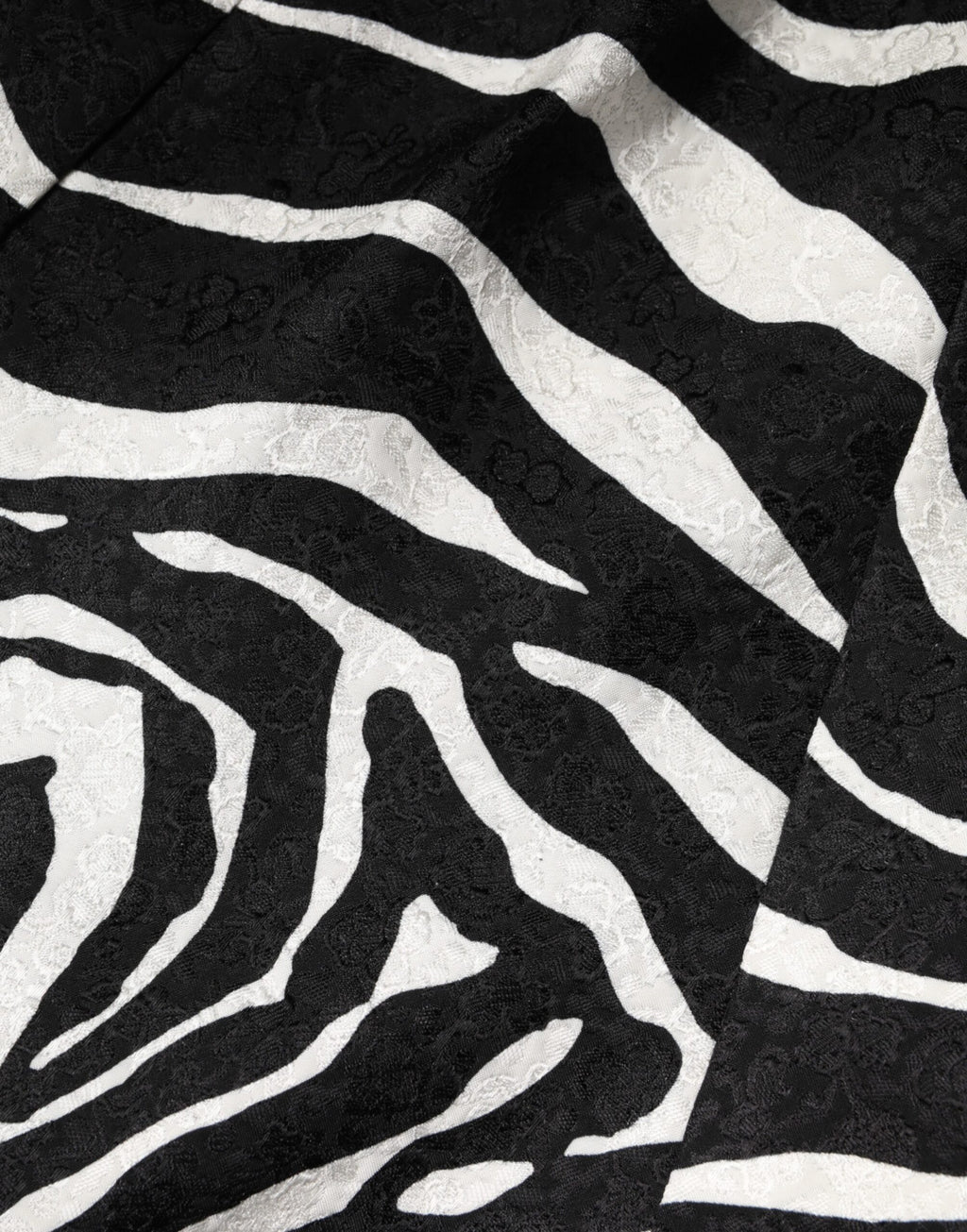 Dolce & Gabbana Sleeveless A-Line Dress in Black and White Zebra Print