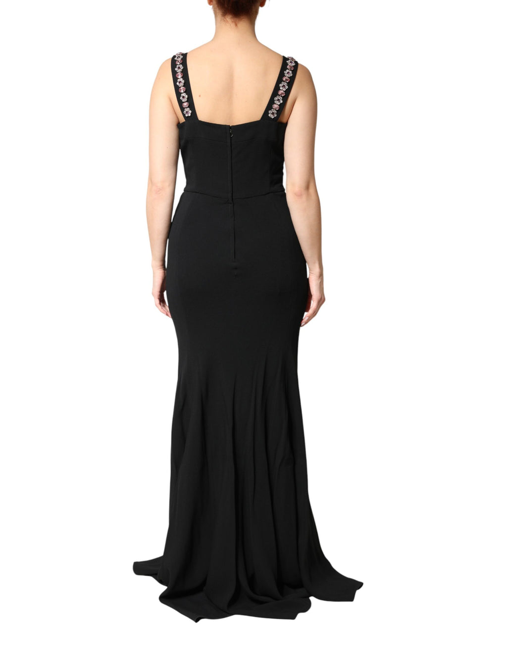 Dolce & Gabbana Embellished Black Bodycon Evening Dress