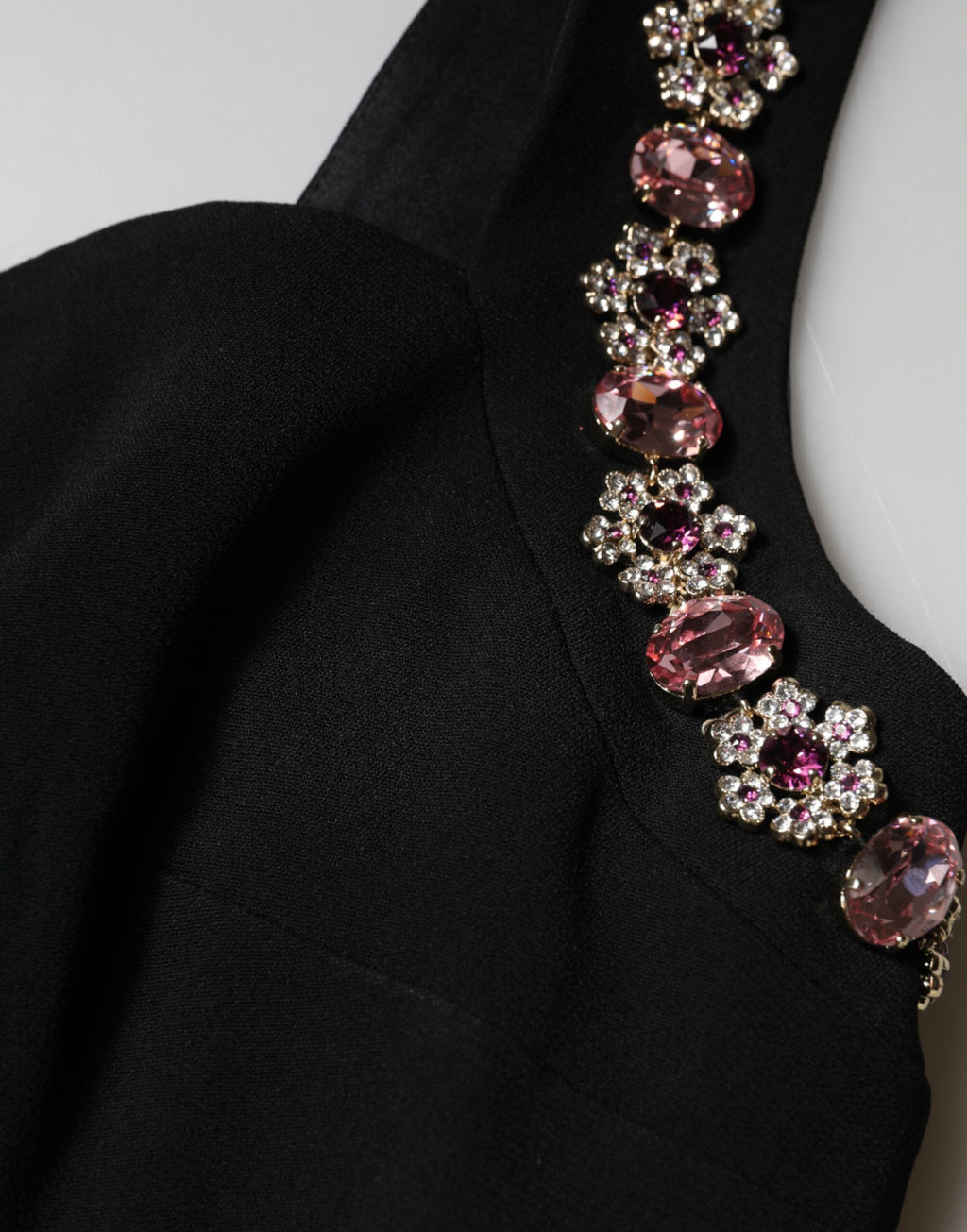 Dolce & Gabbana Embellished Black Bodycon Evening Dress